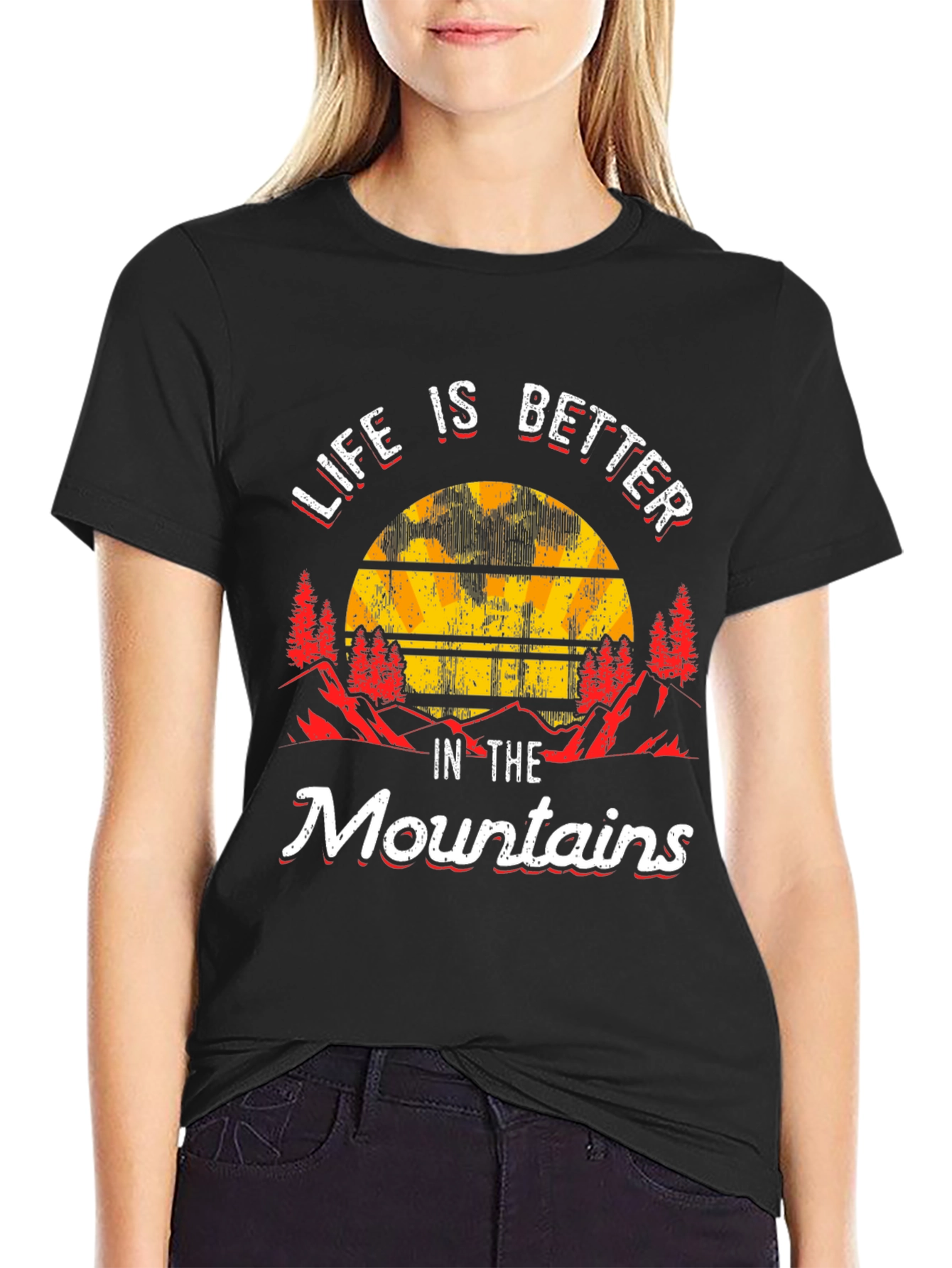 Black Life is Better in the Mountains Graphic Tee view 2