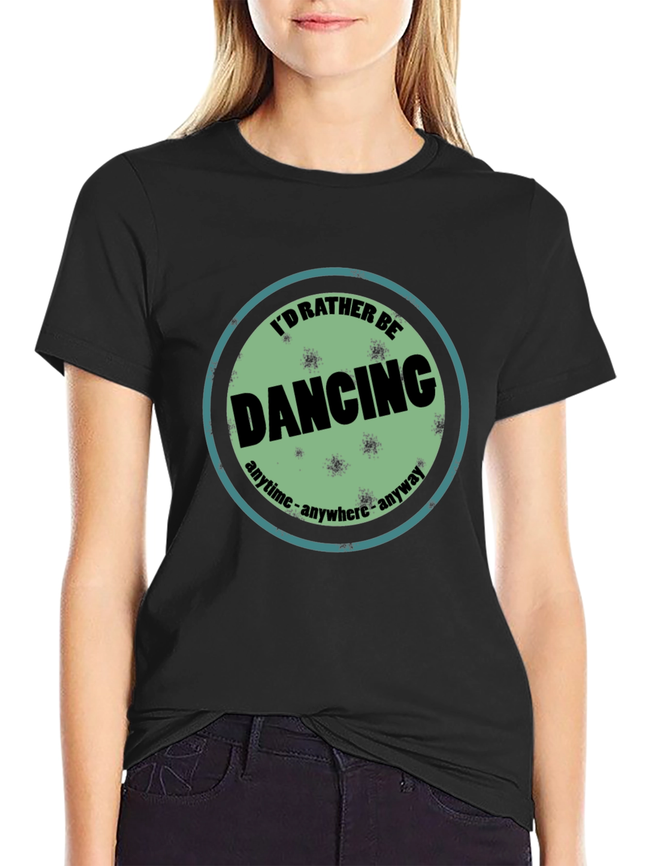 Black I'd Rather Be Dancing T-Shirt - Black view 2