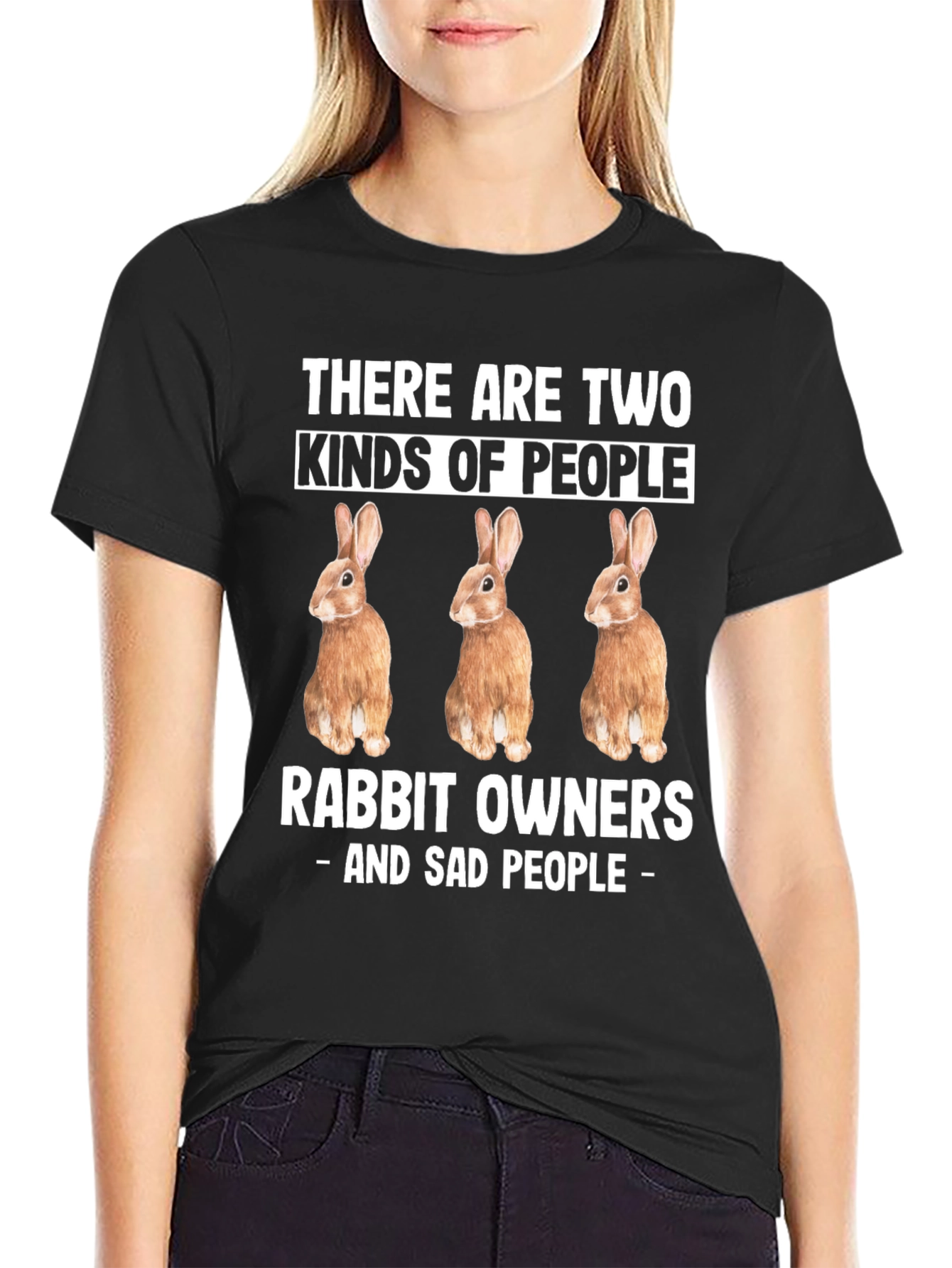 Black Rabbit Owners - T-Shirt, Funny Novelty Tee view 2