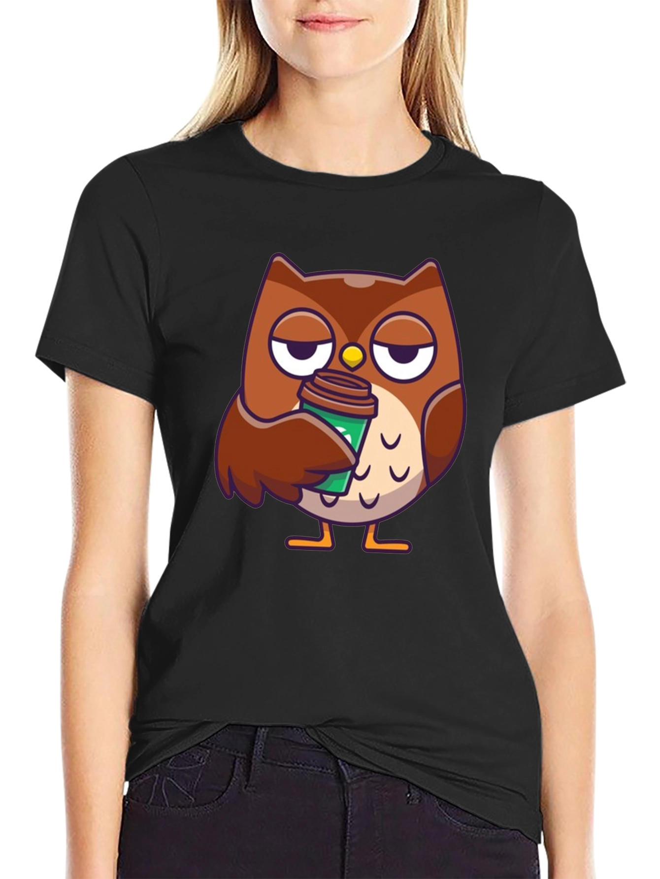 Black Owl Coffee T-Shirt - Brewtiful Design view 2