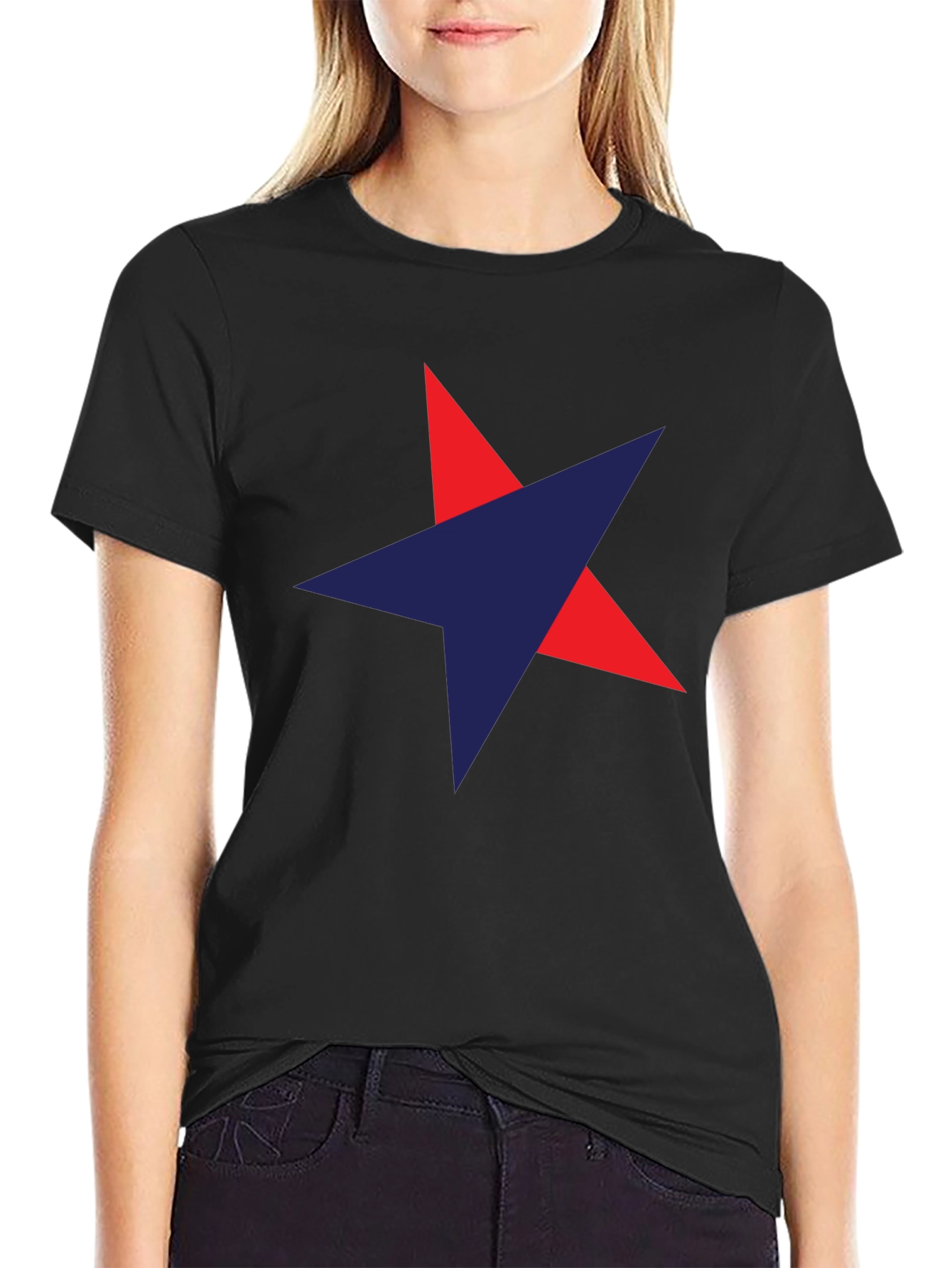Black Star Graphic Men's Black T-Shirt view 2