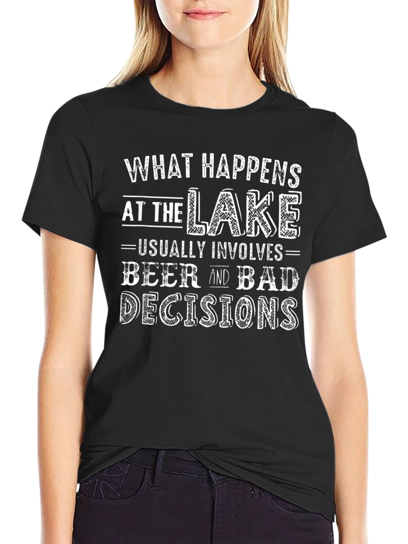 Black Lake Life T-Shirt - Beer & Bad Decisions view 2