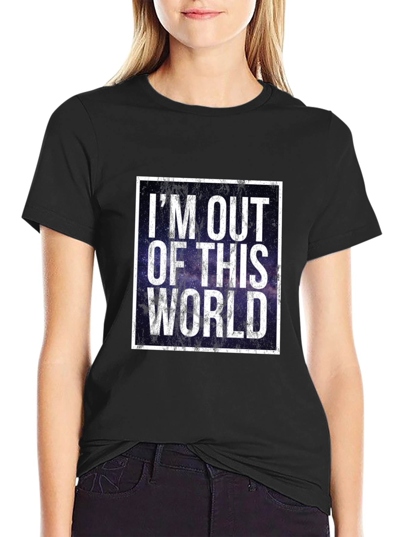 Black Out of This World Graphic T-Shirt view 2