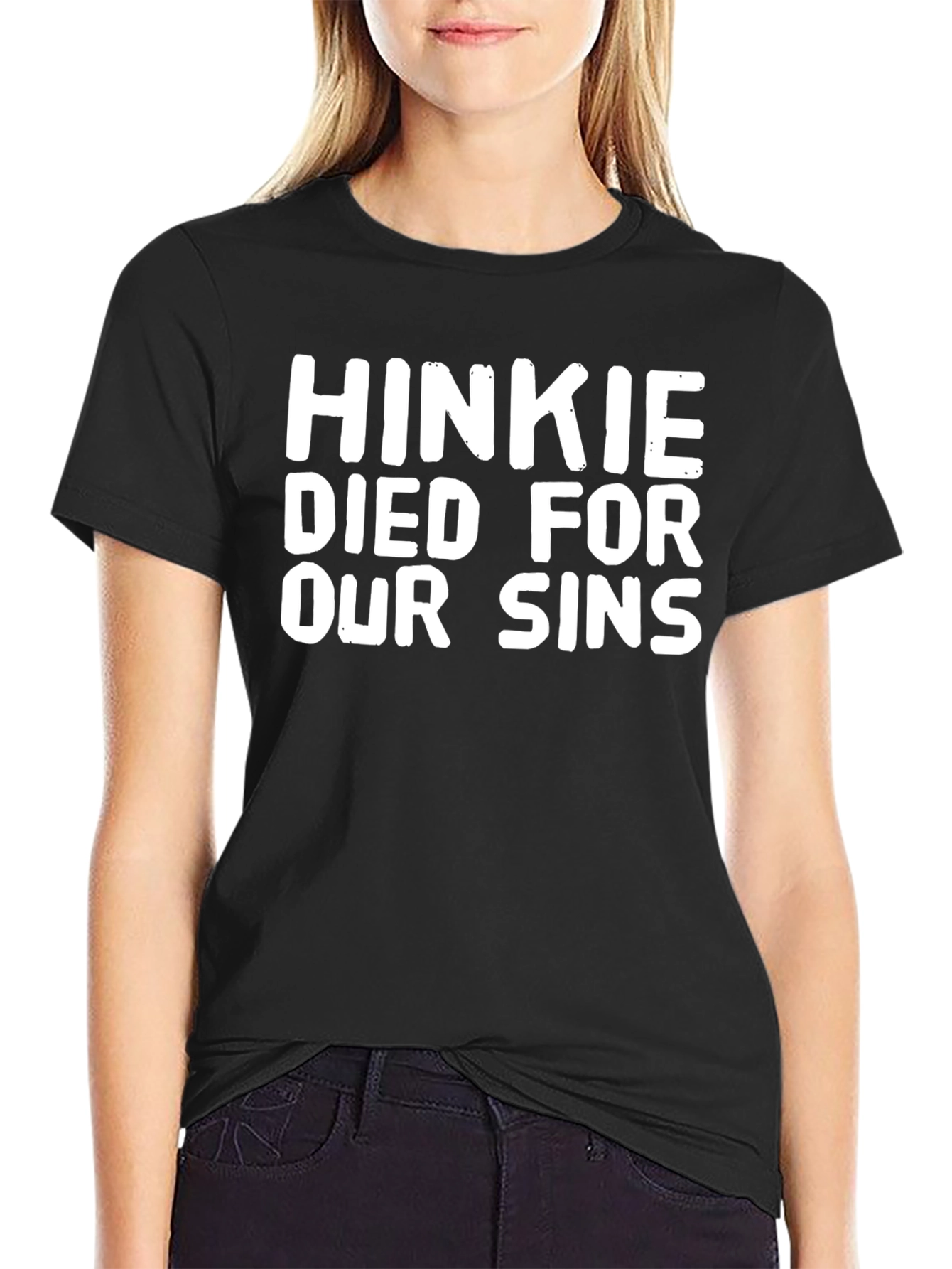 Black Hinkie Died For Our Sins Graphic Tee - Black view 2