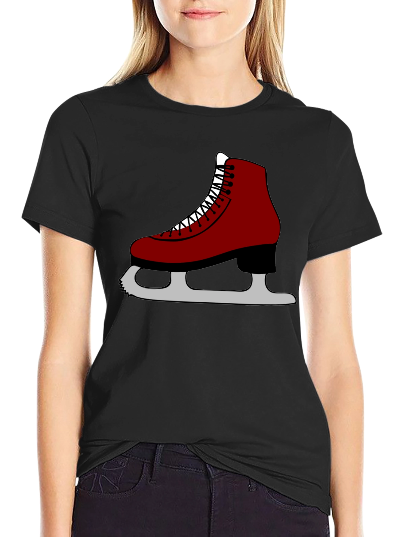 Black Skate Graphic T-Shirt, Black, Unisex view 2