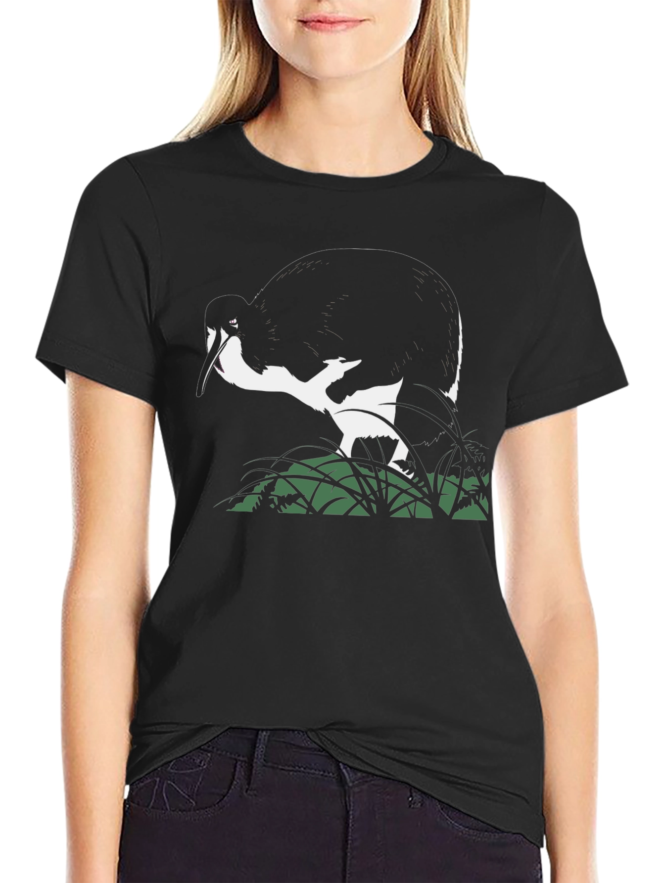 Black Black T-Shirt with Ibis Design view 2