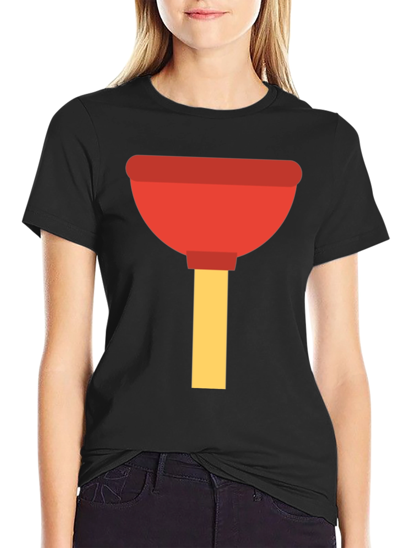 Black Plunger Graphic Tee - Fun & Functional! view 2