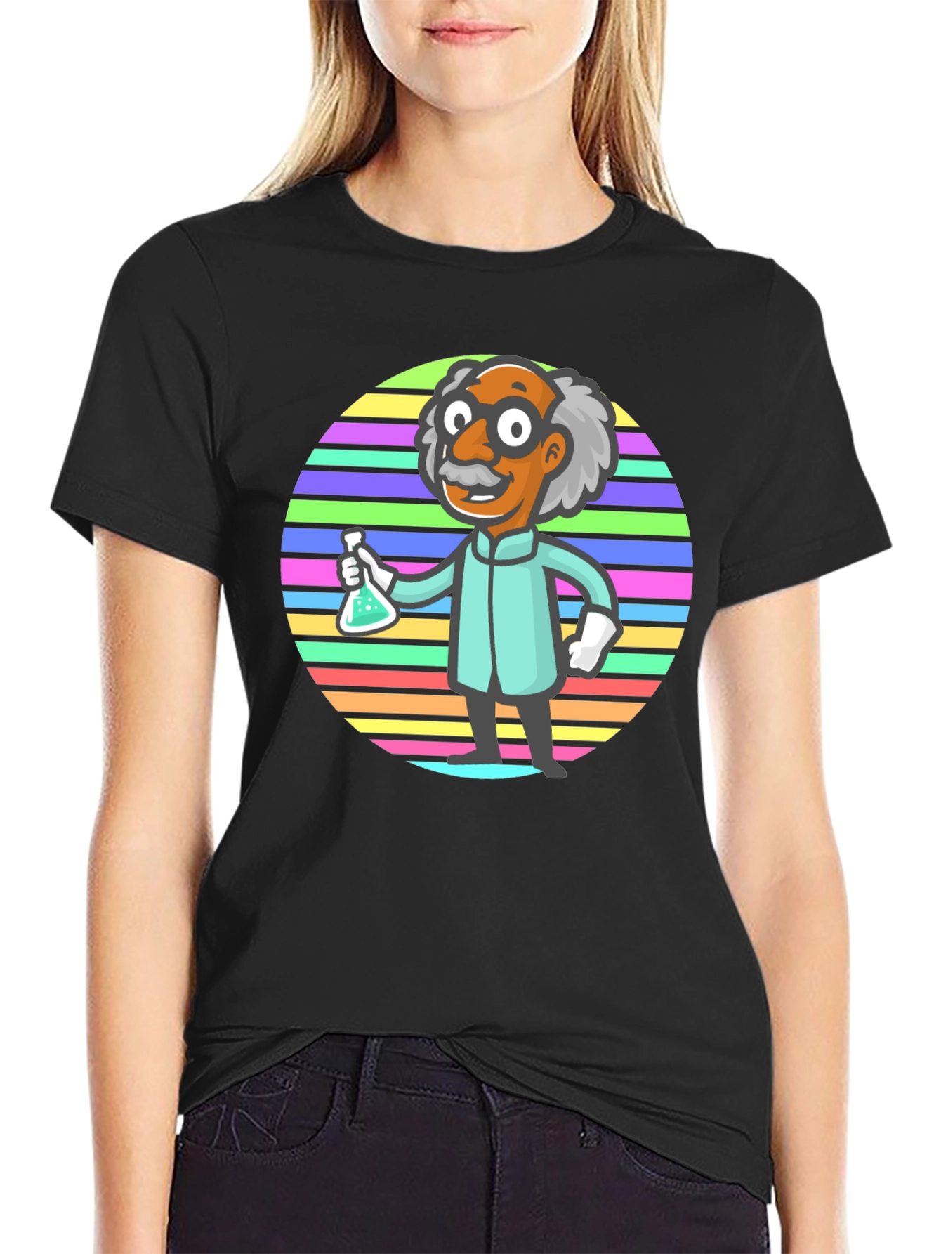 Black Scientist Graphic T-Shirt - Funky Retro Design view 2
