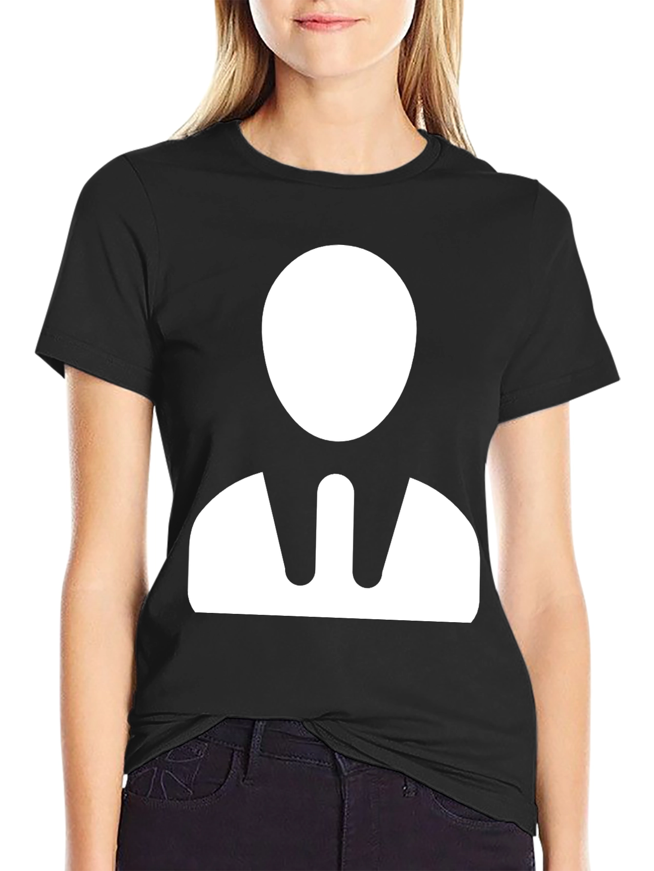 Black Minimalist Business Man Graphic T-Shirt view 2