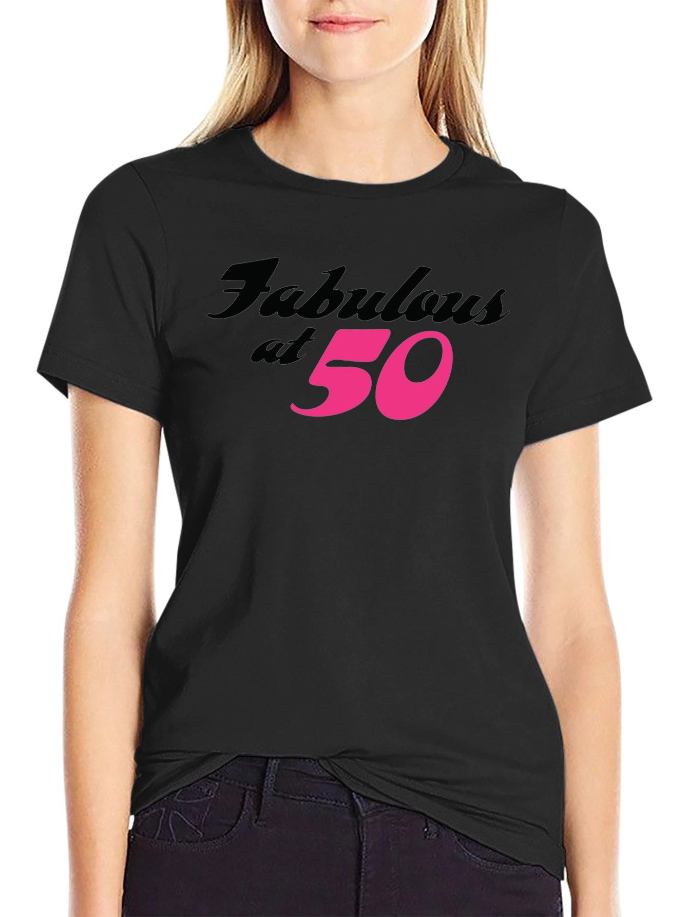 Black Fabulous at 50 Black T-Shirt view 2