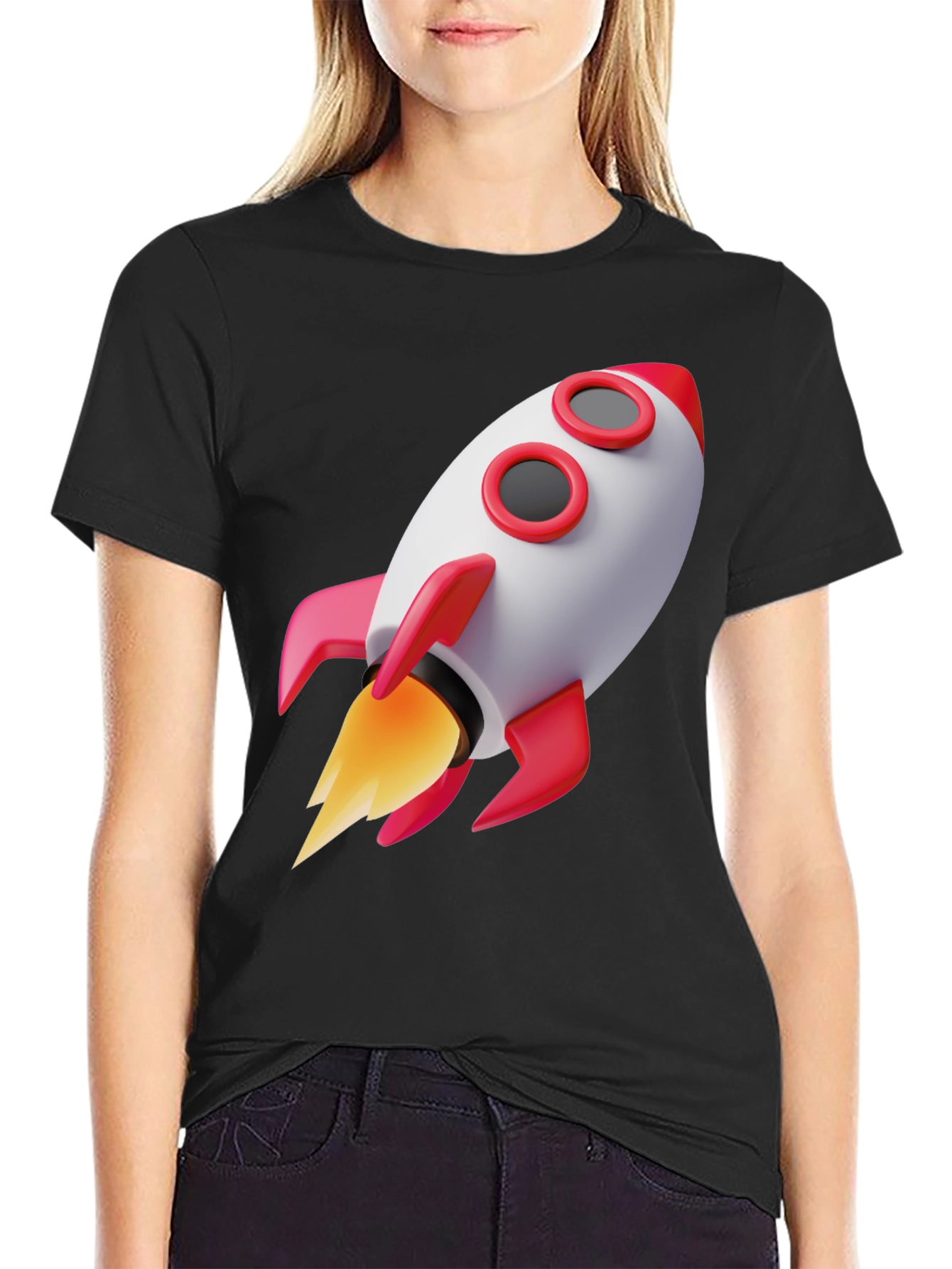 Black Rocket Graphic Tee - Blast Off in Style! view 2