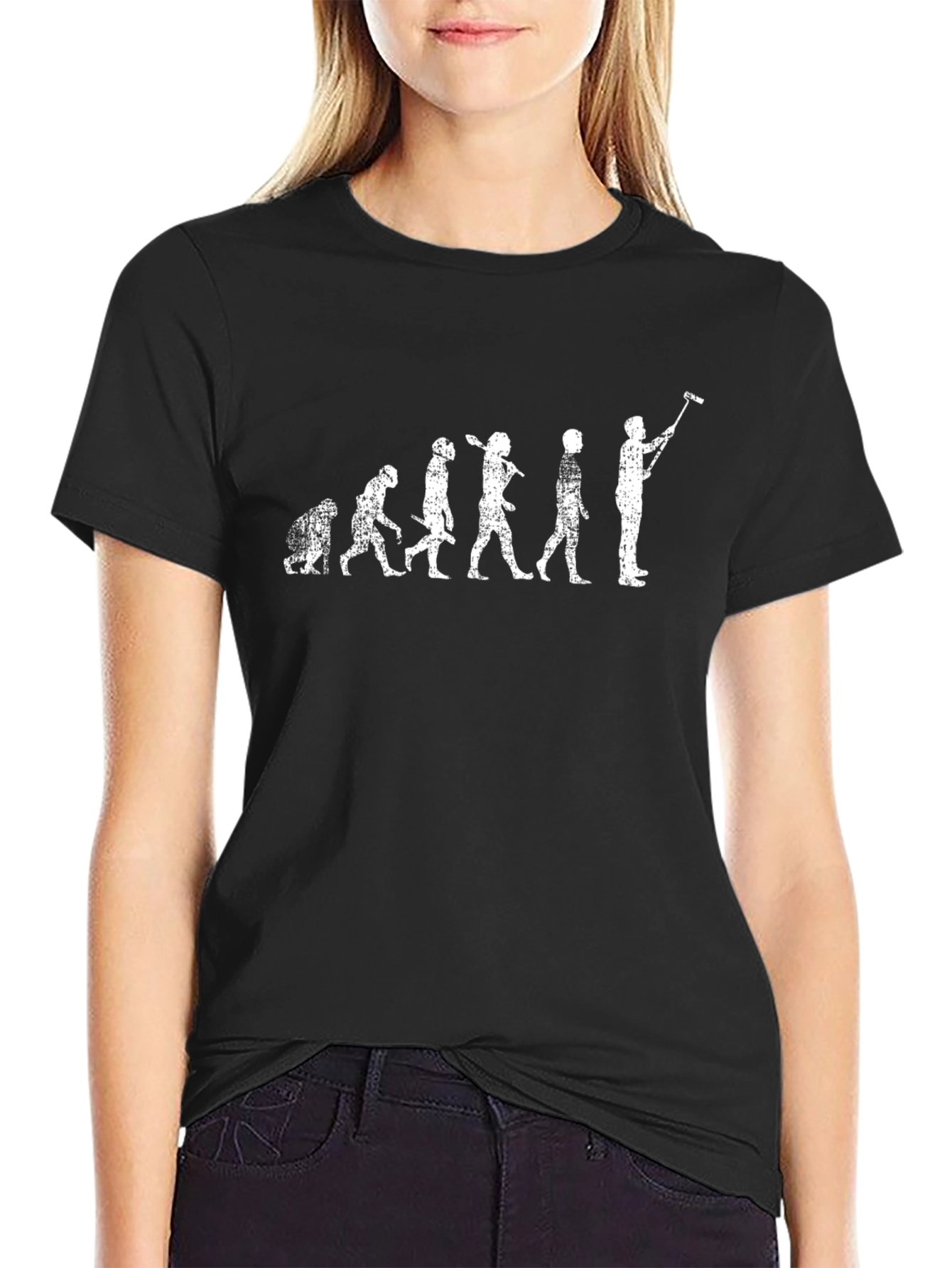 Black Evolution of Selfie Black T-Shirt view 2