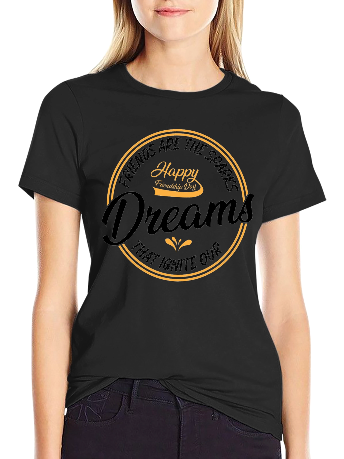 Black Friendship Day Dreams Graphic Tee view 2