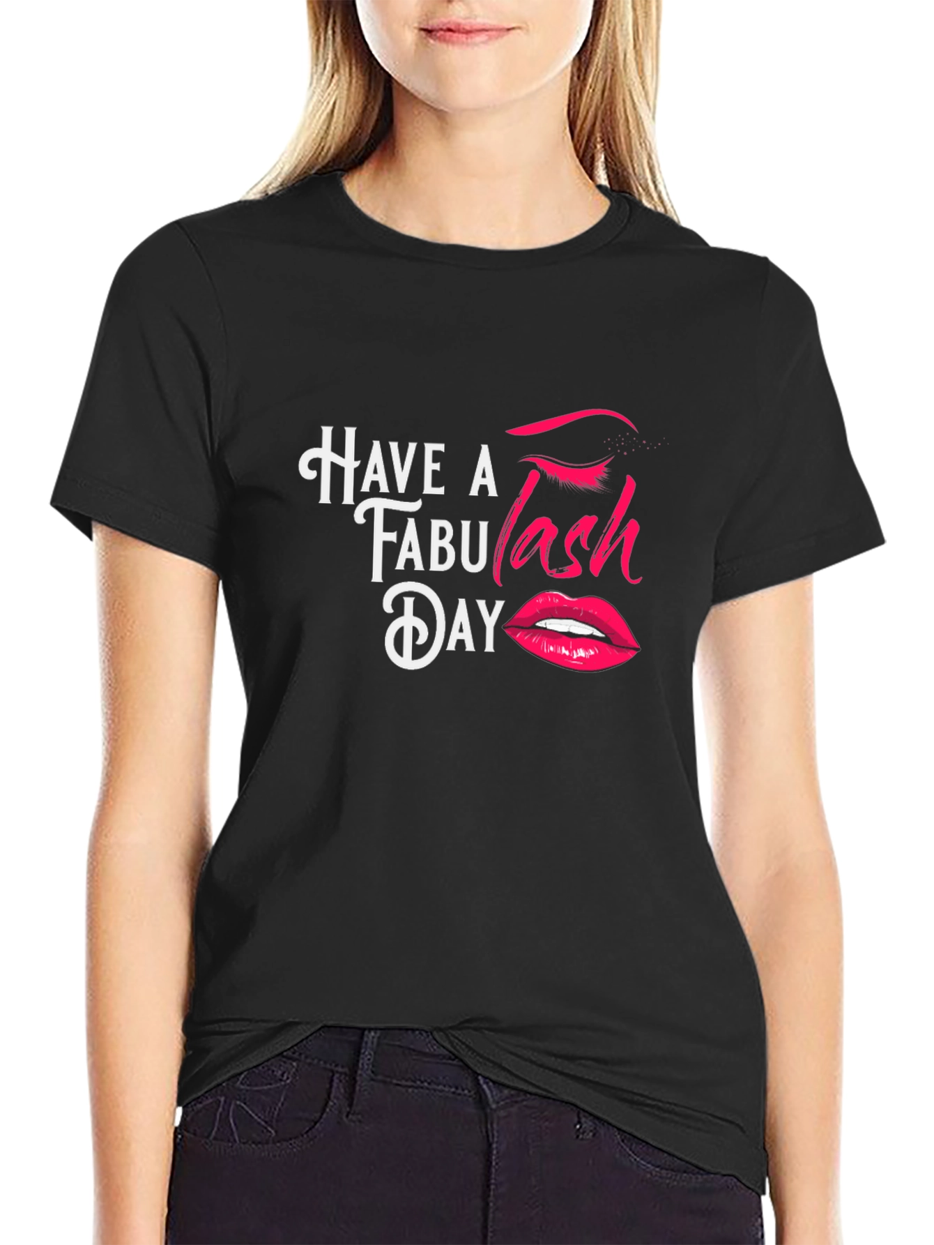 Black Fabu-Lash Day T-Shirt - Stylish Graphic Tee view 2