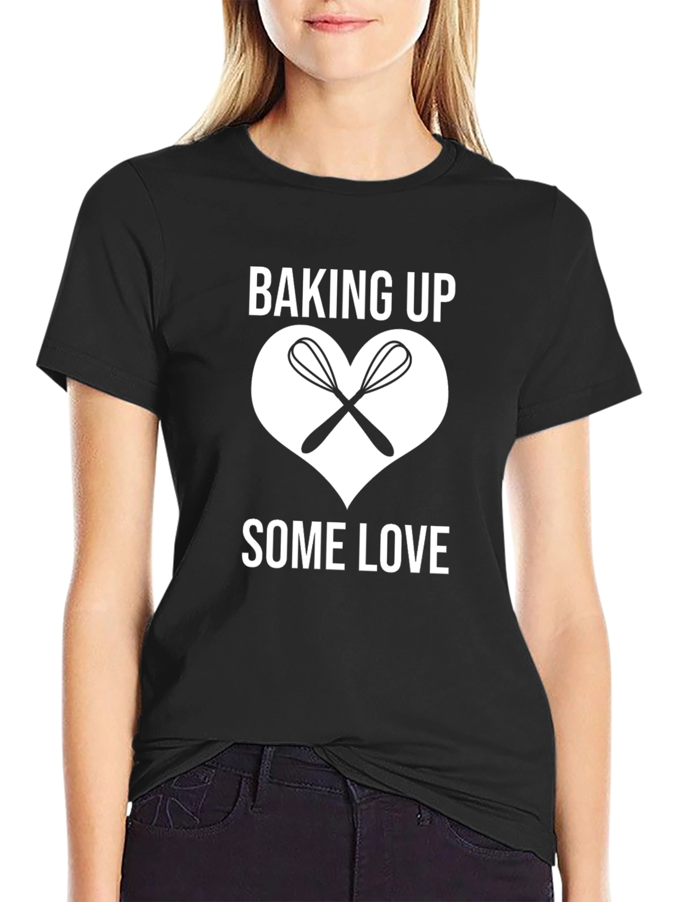 Black Baking Up Some Love T-Shirt view 2