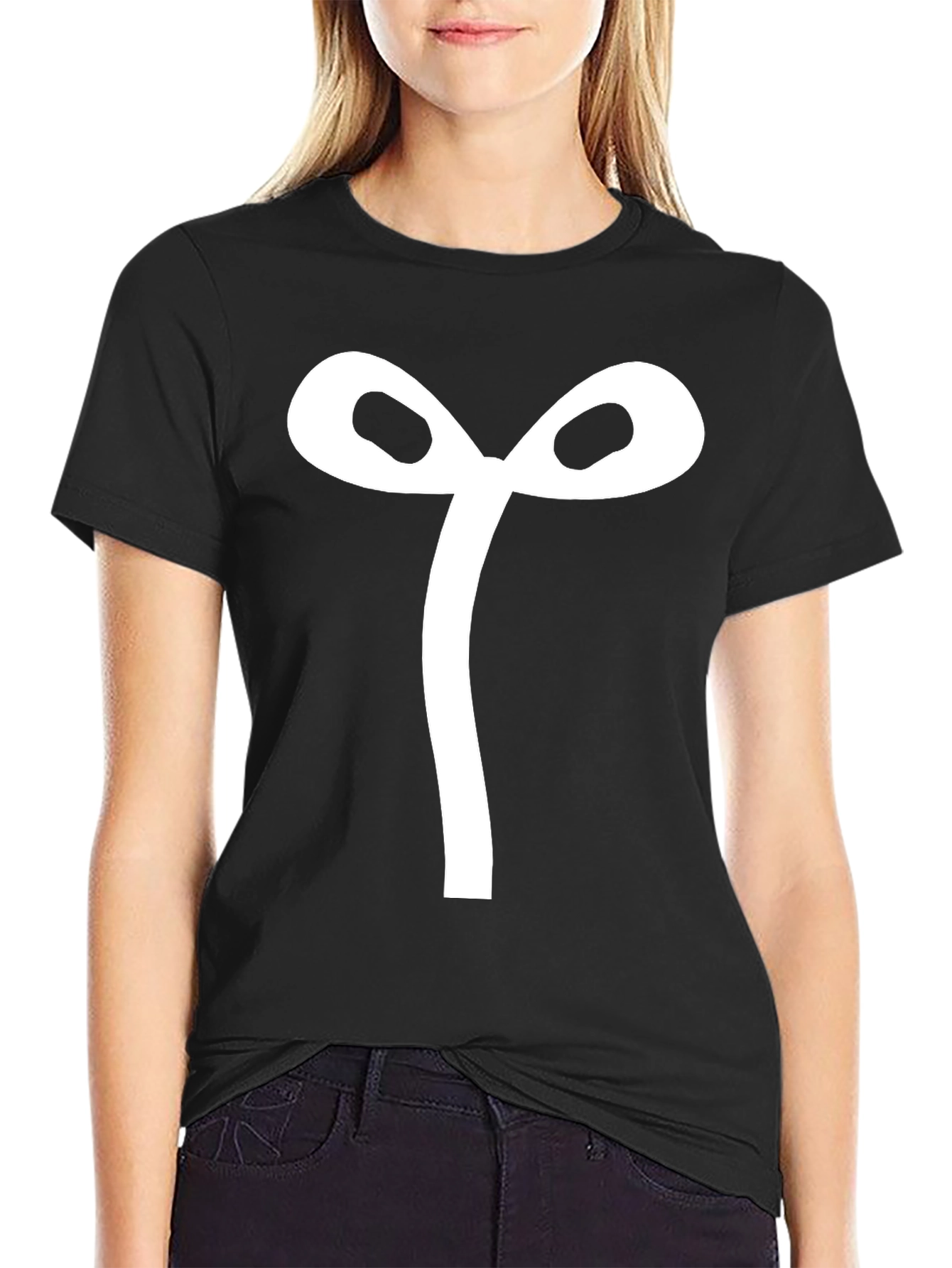 Black Bow Tie Graphic Tee - Men's Black T-Shirt view 2