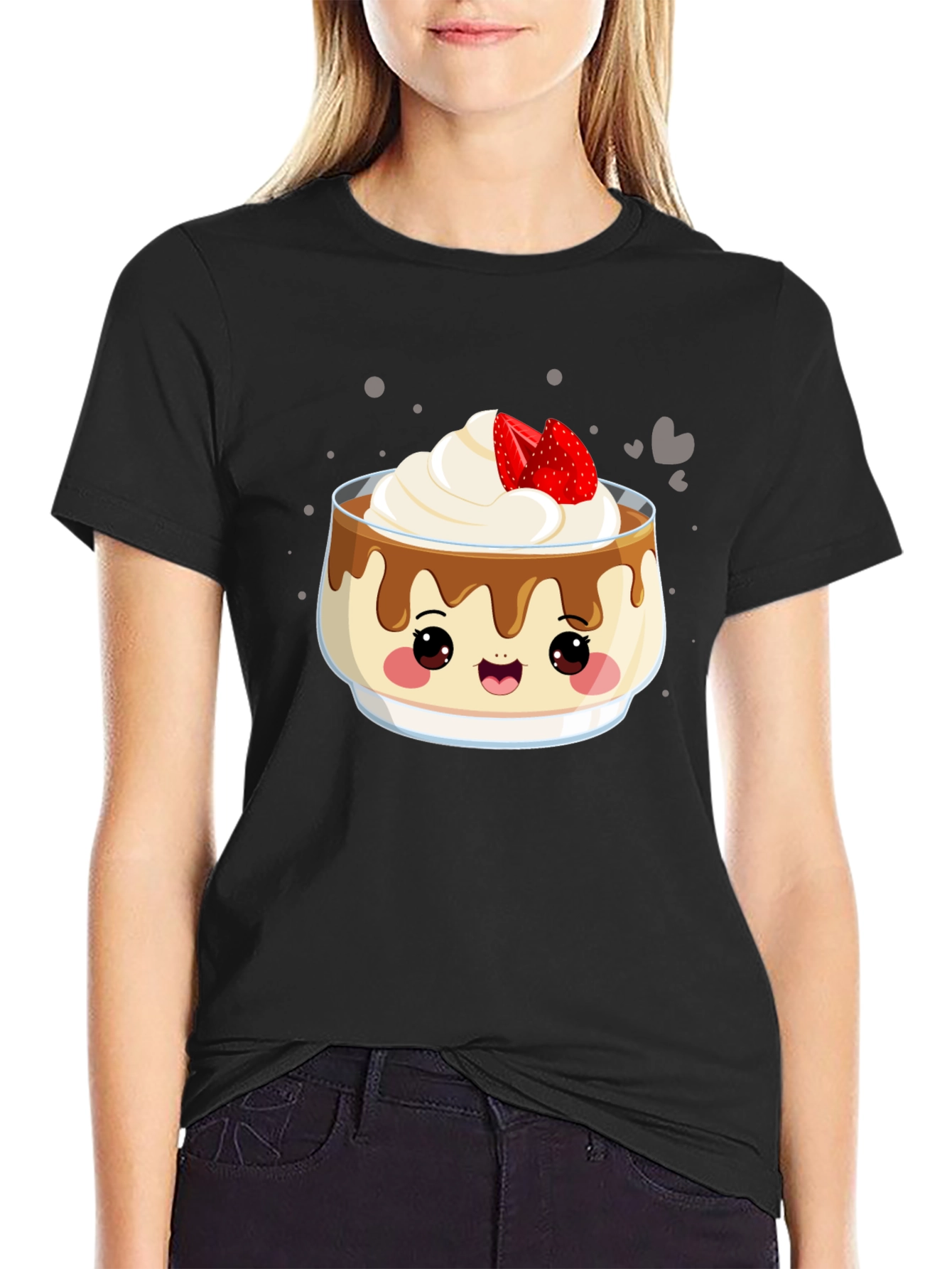 Black Kawaii Dessert T-Shirt: Sweet Treat Style! view 2