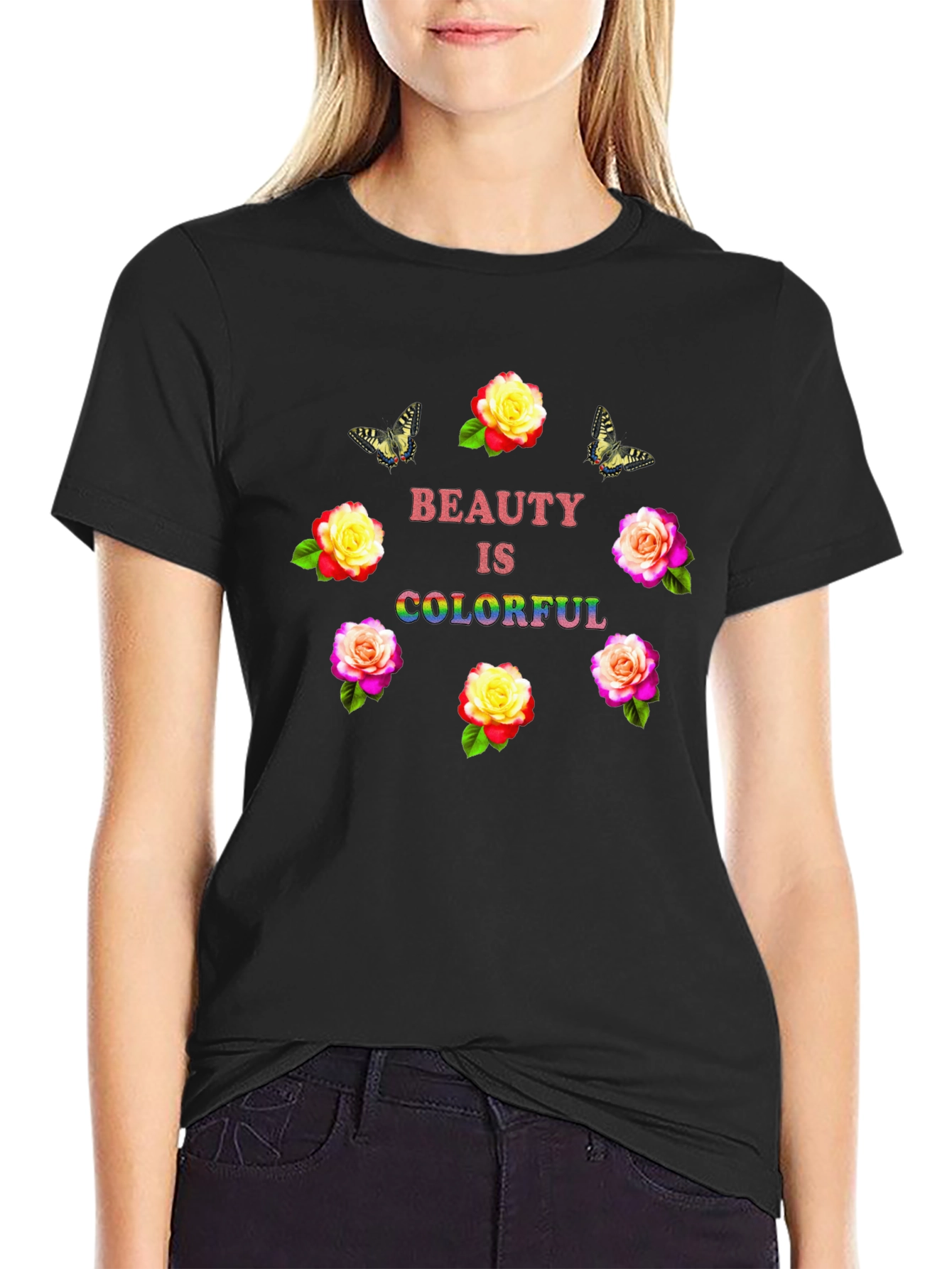 Black Beauty Is Colorful Graphic Tee view 2