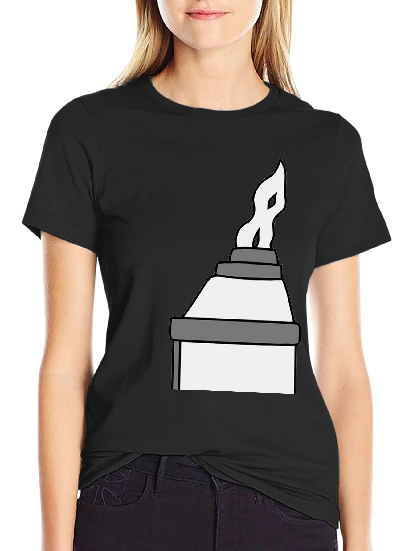 Black Cartoon Incinerator Graphic Tee view 2