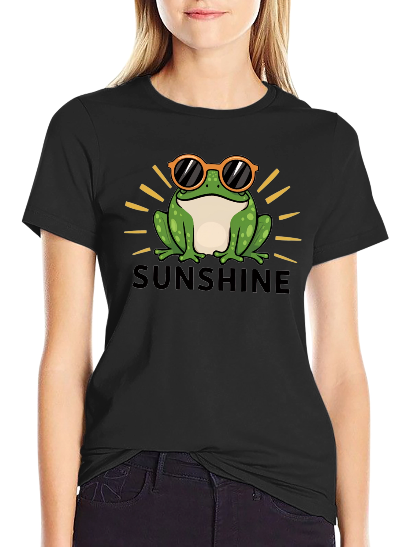 Black Sunshine Frog T-Shirt view 2