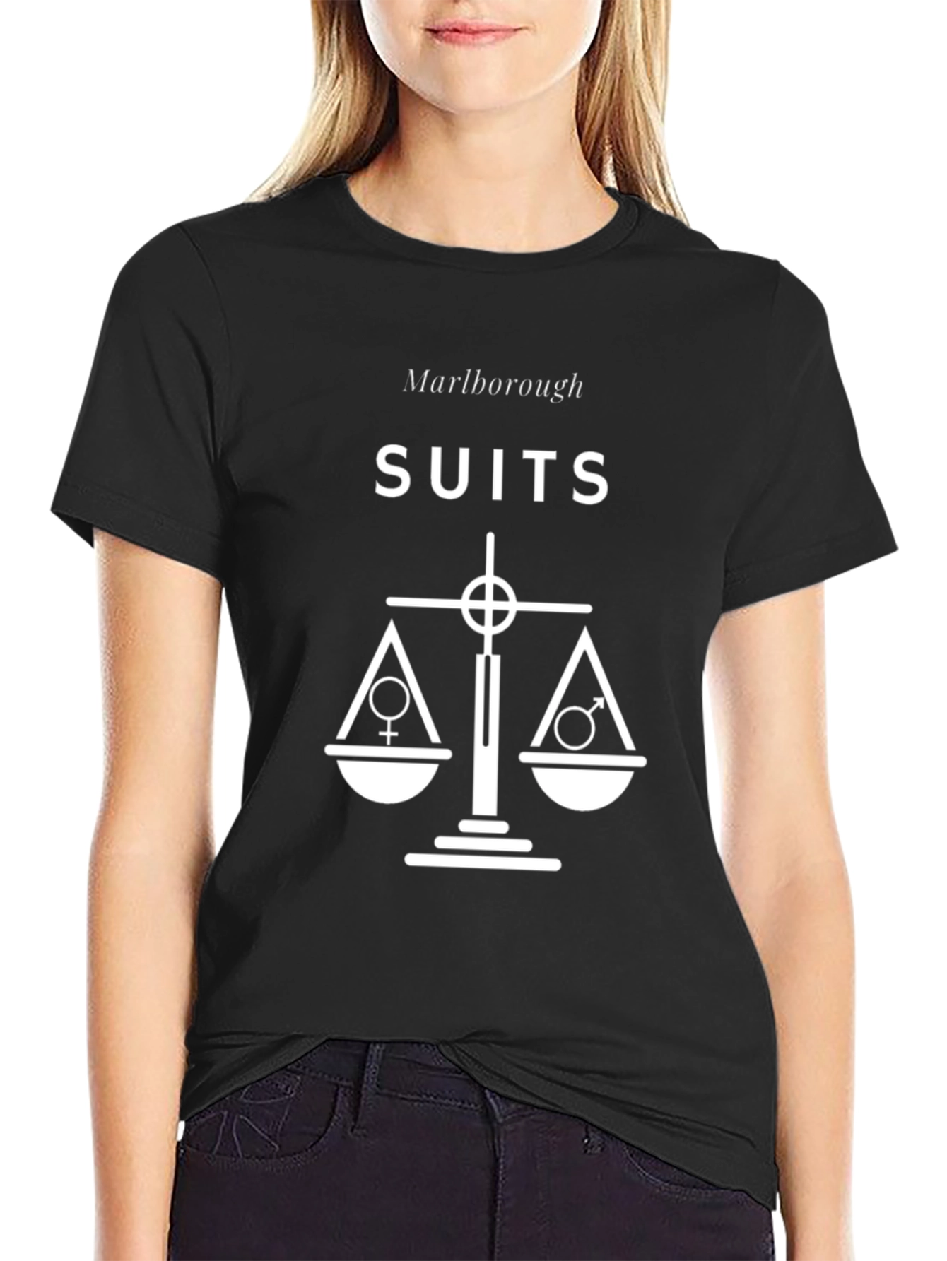 Black Marlborough Suits Black Graphic T-Shirt view 2