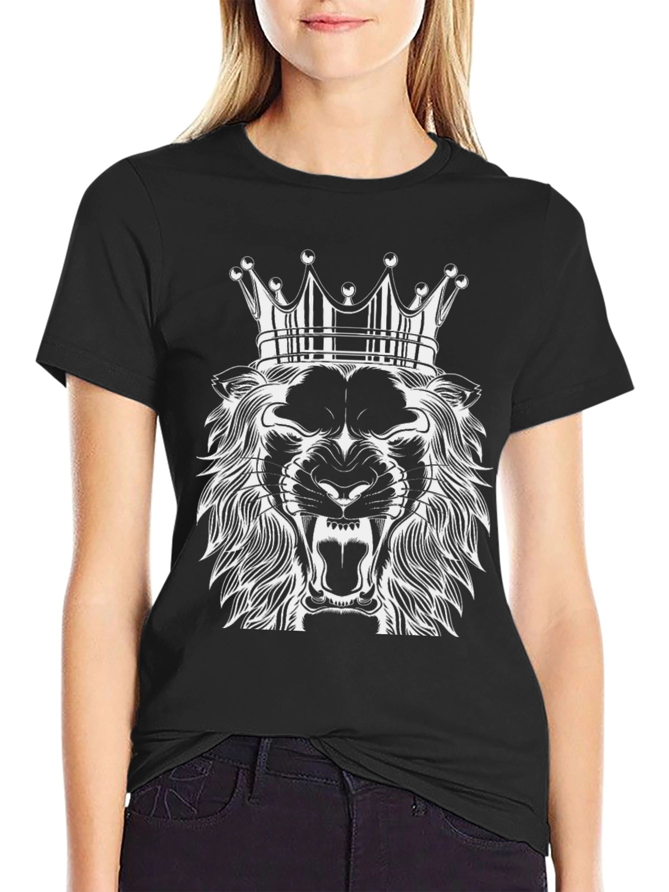 Black Lion King Graphic Tee - Black T-Shirt view 2