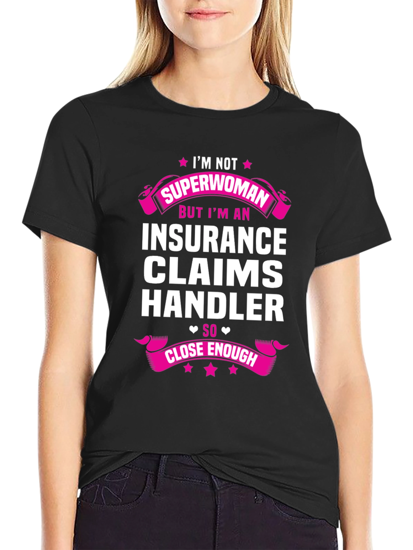 Black Insurance Claims Handler Funny T-Shirt view 2