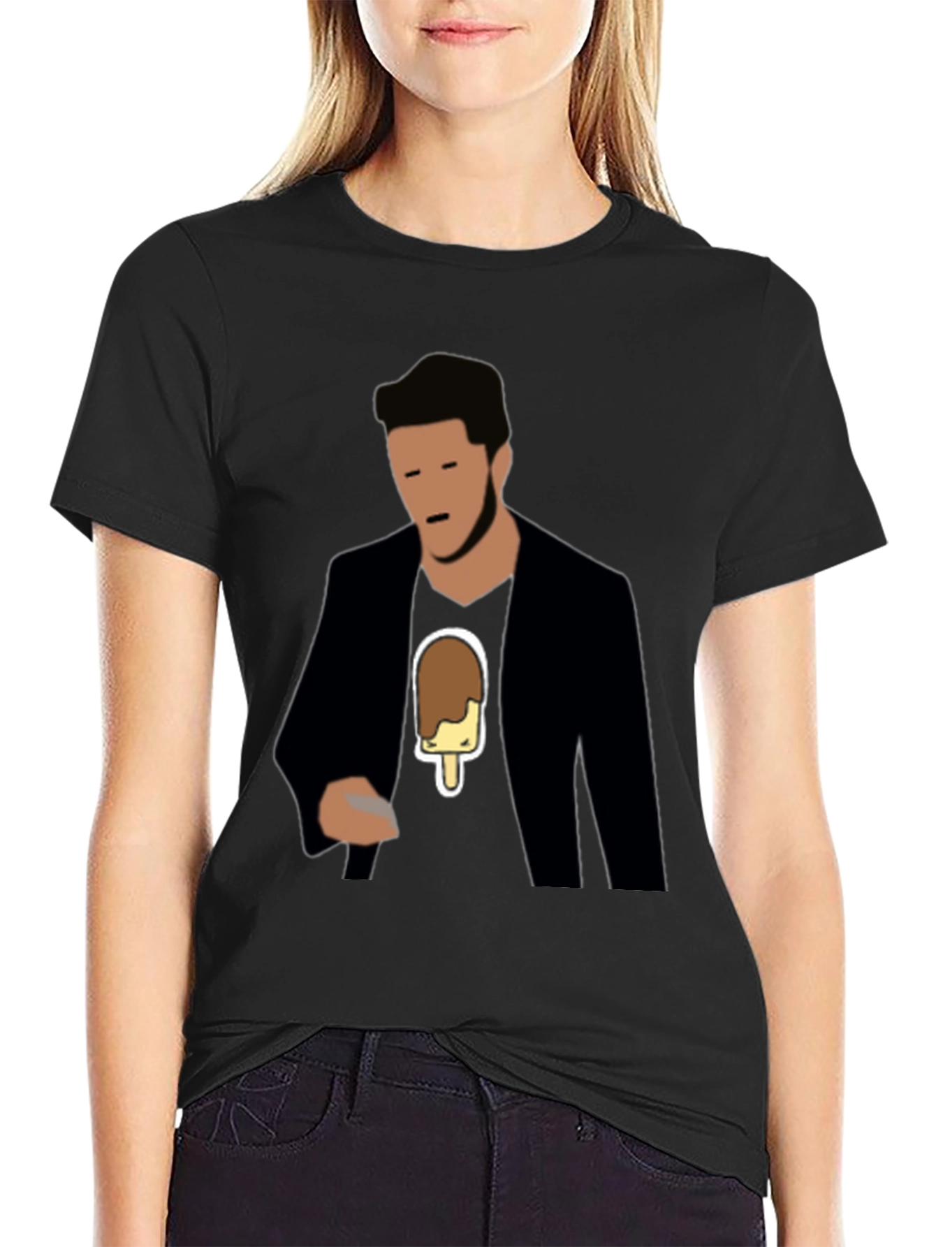 Black Cool Graphic Tee - Ice Cream Man view 2