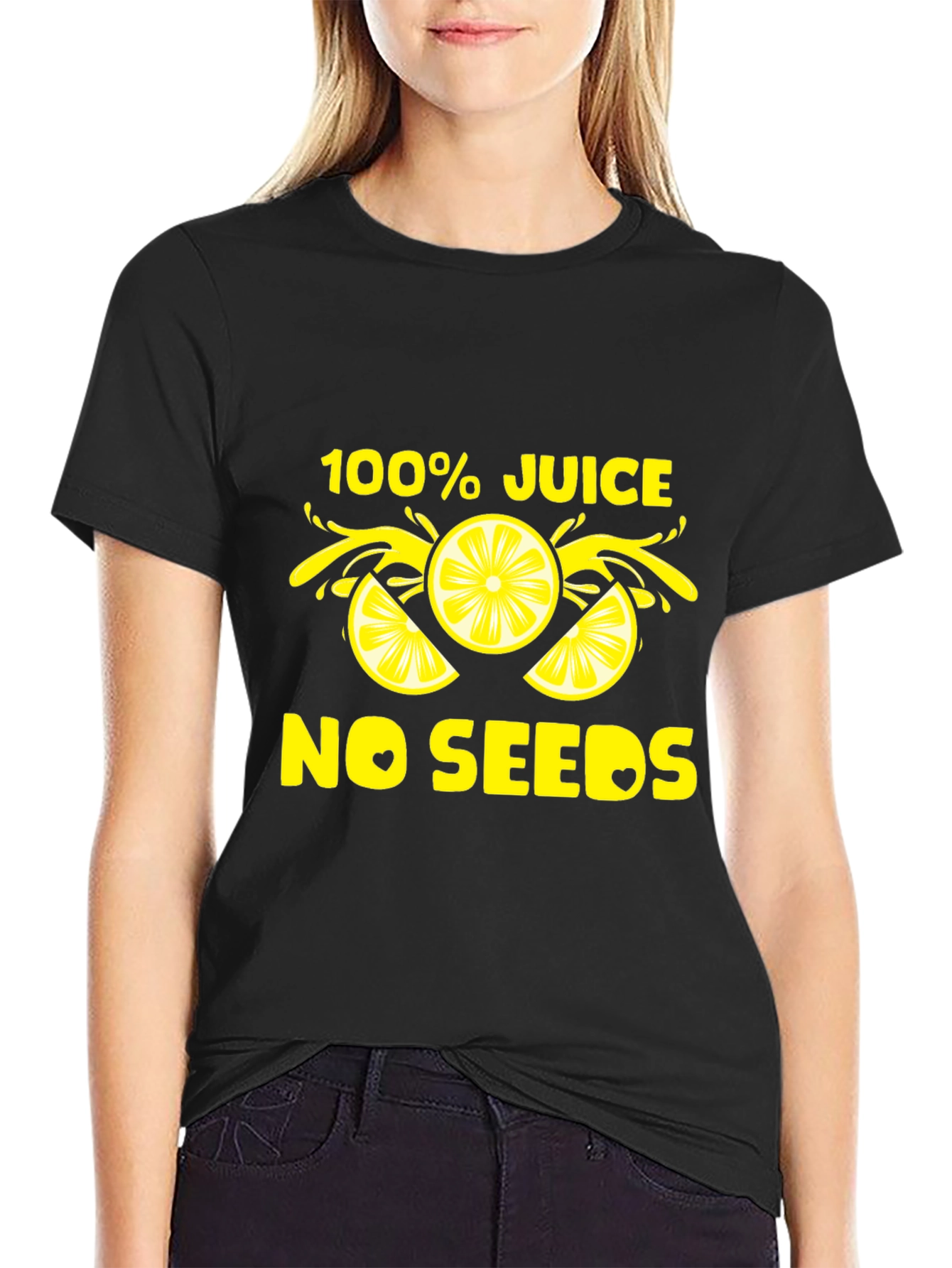 Black 100% Juice No Seeds T-Shirt - Black view 2
