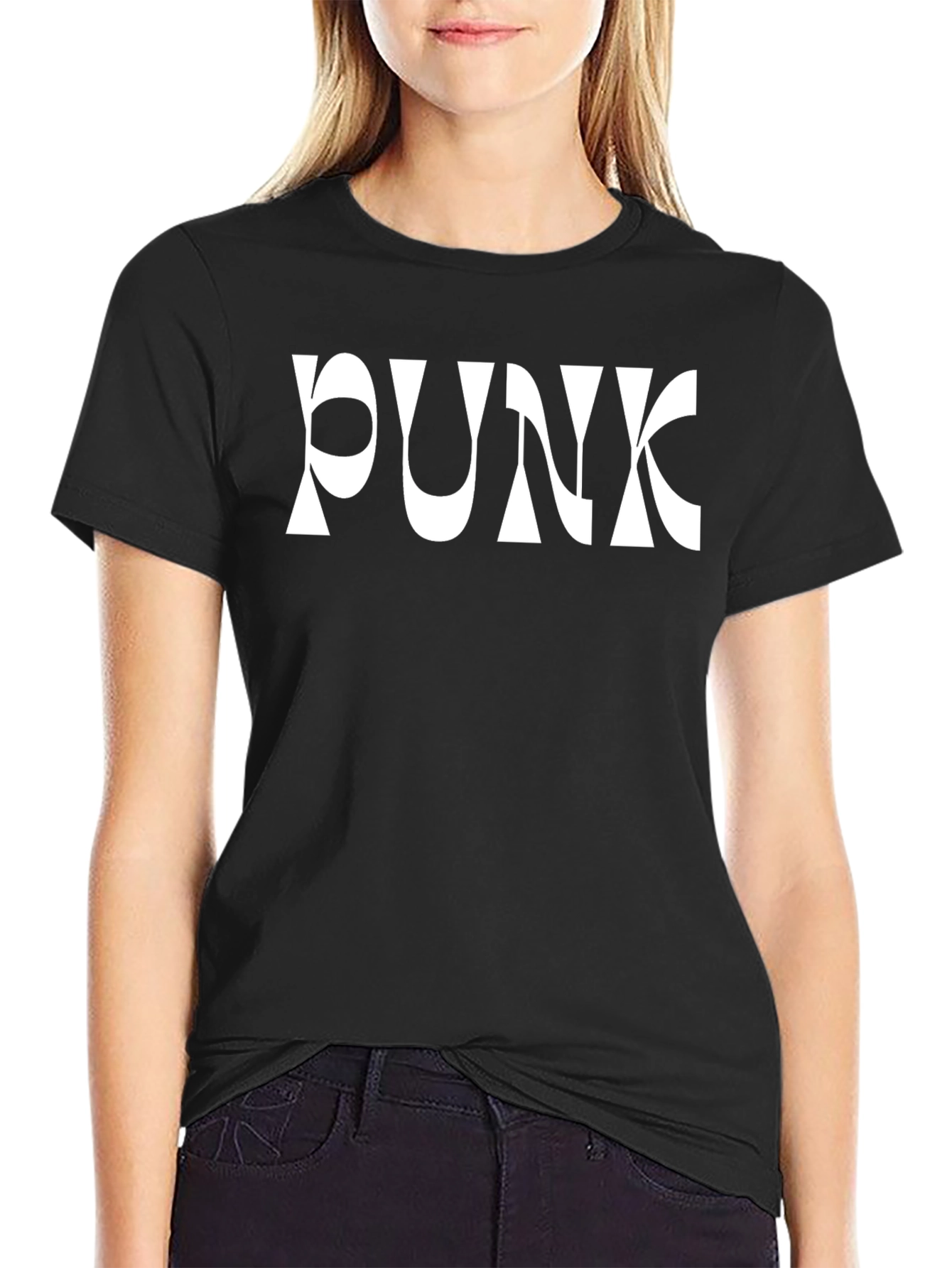 Black Punk Graphic Tee - Bold Statement Shirt view 2