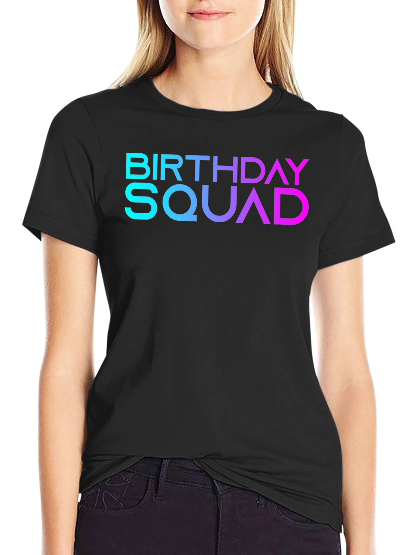 Black Birthday Squad Graphic T-Shirt view 2