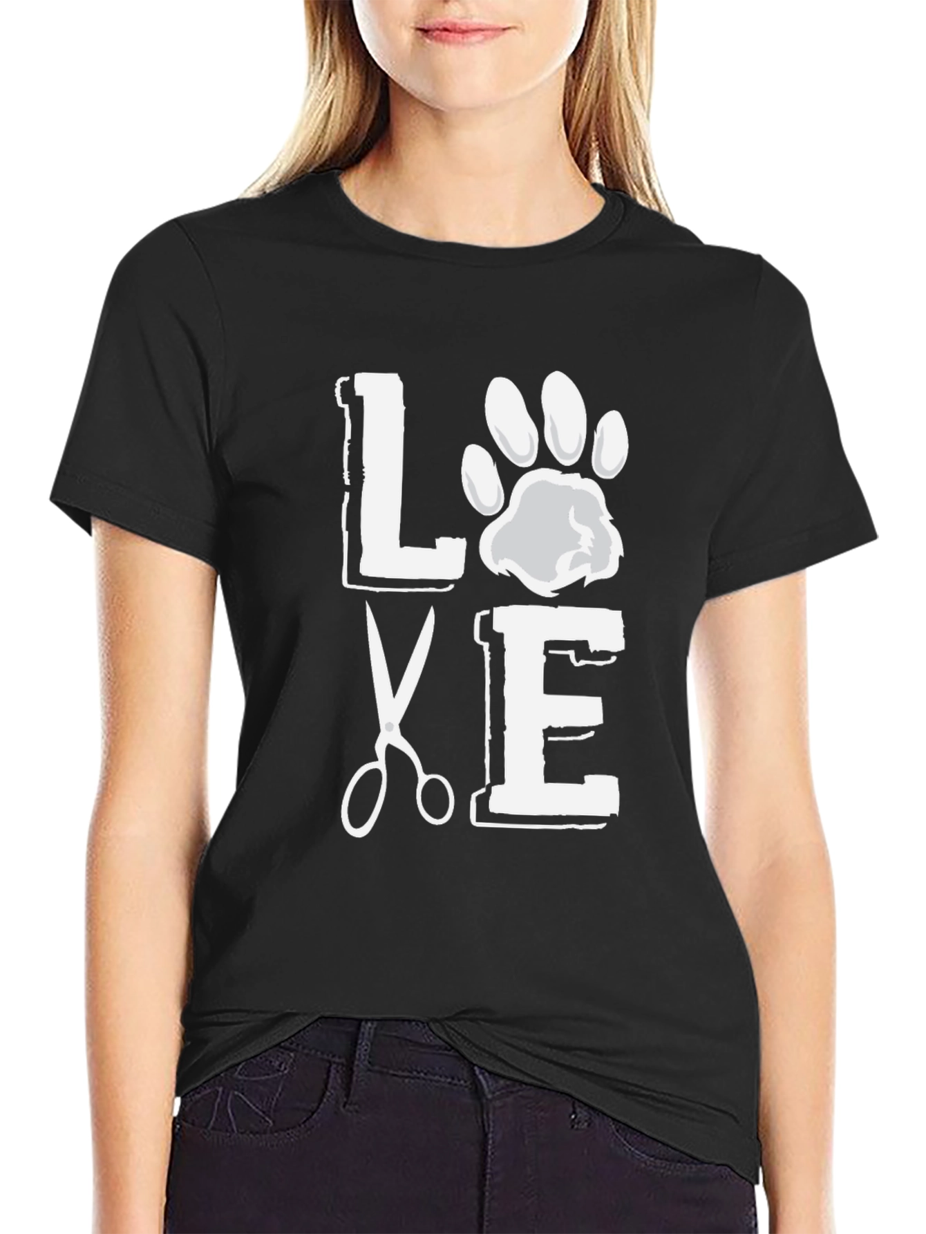 Black Love Grooming Black Graphic T-Shirt view 2