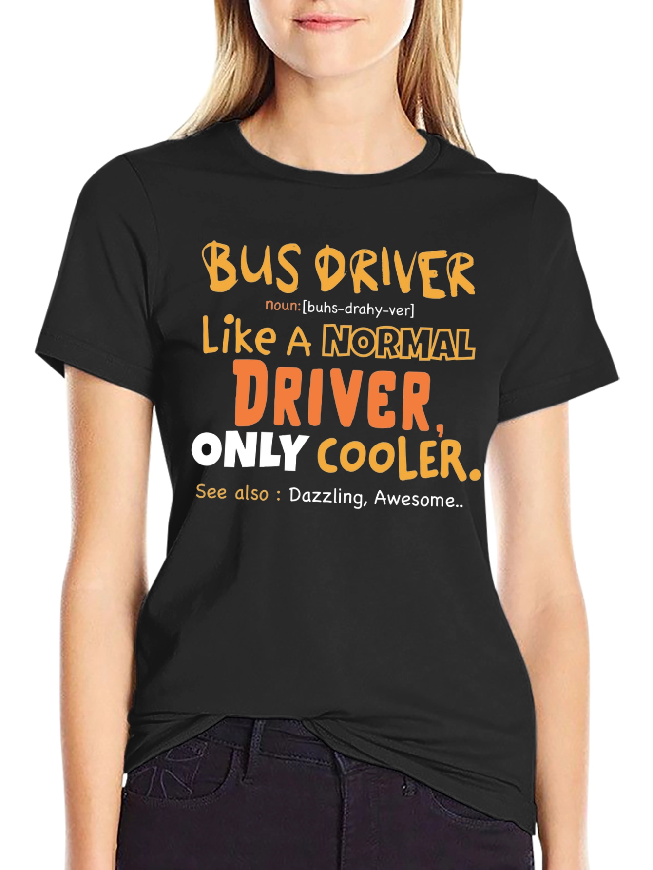Black Bus Driver Graphic Tee - Cool & Awesome view 2