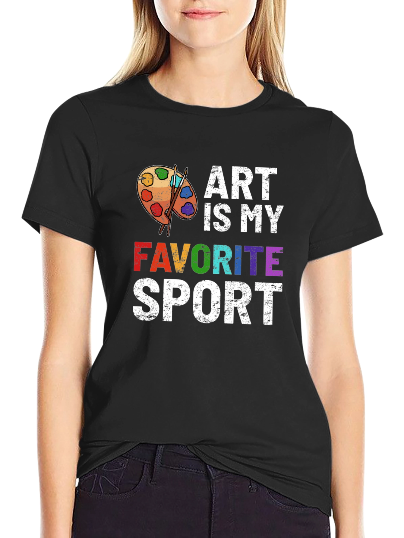 Black Art Is My Favorite Sport T-Shirt view 2