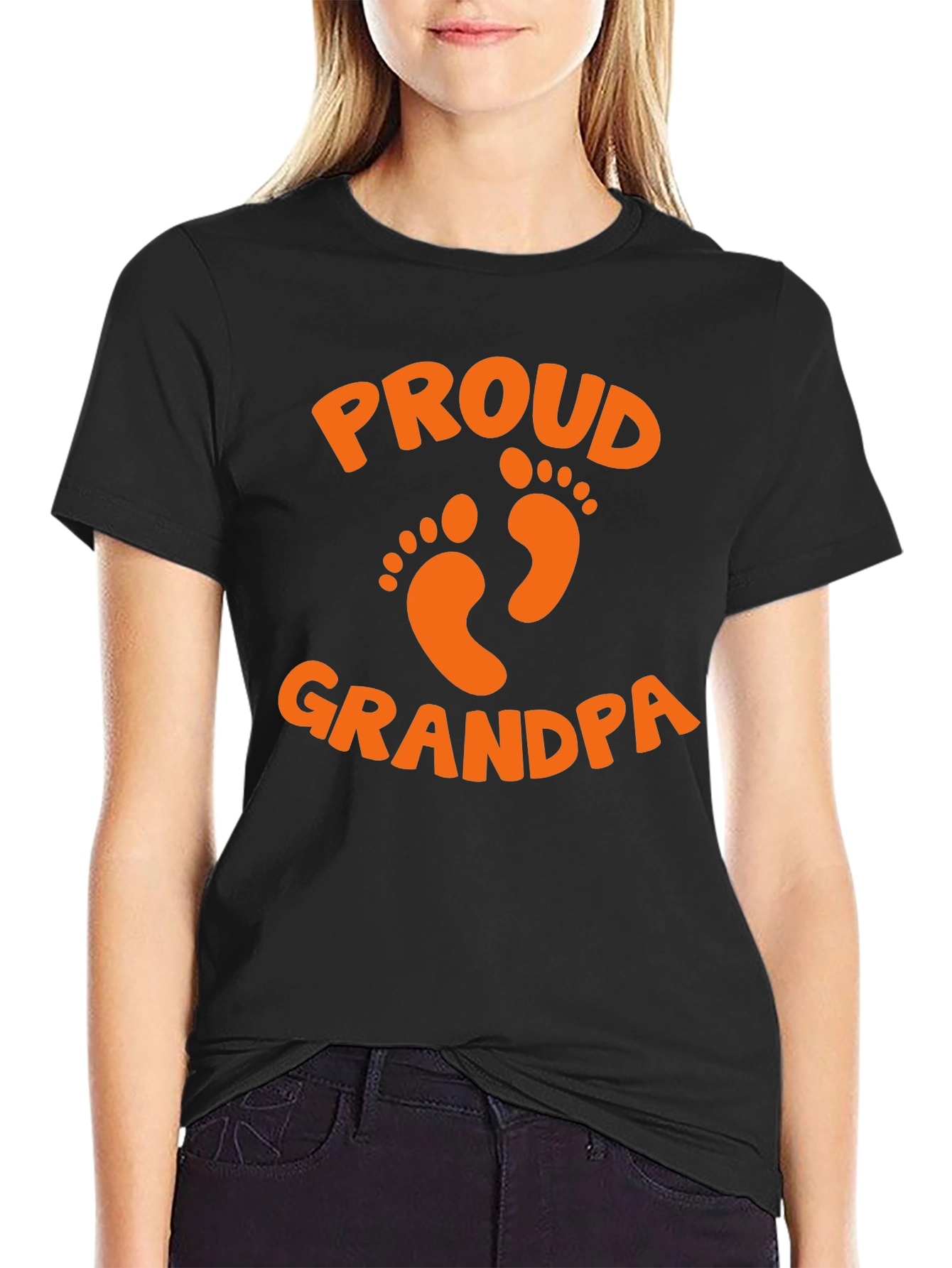 Black Proud Grandpa T-Shirt - Father's Day Gift view 2