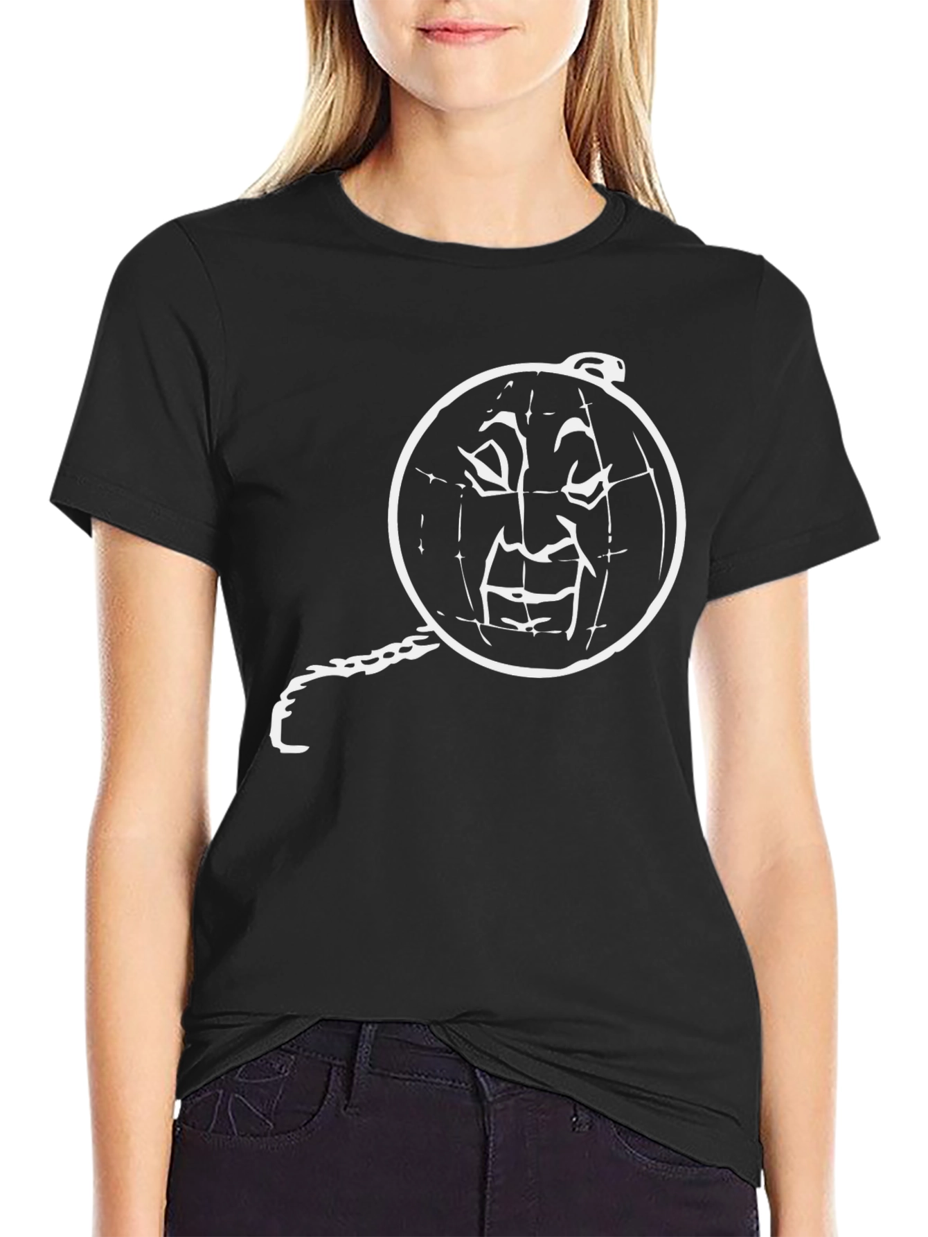 Black Monocle Man Graphic Black Tee view 2
