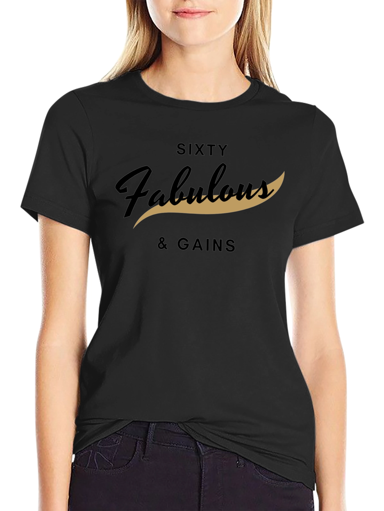Black Sixty & Fabulous Gains Black Graphic Tee view 2