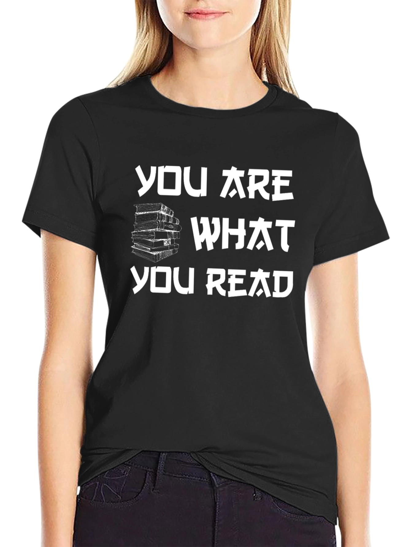 Black You Are What You Read Black Graphic Tee view 2