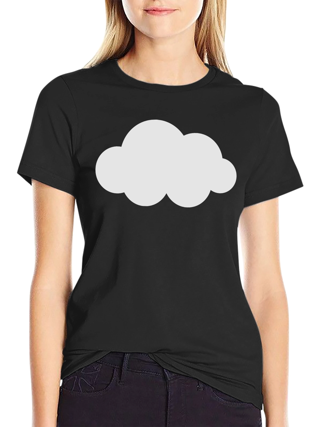 Black Cloud Graphic Black T-Shirt view 2