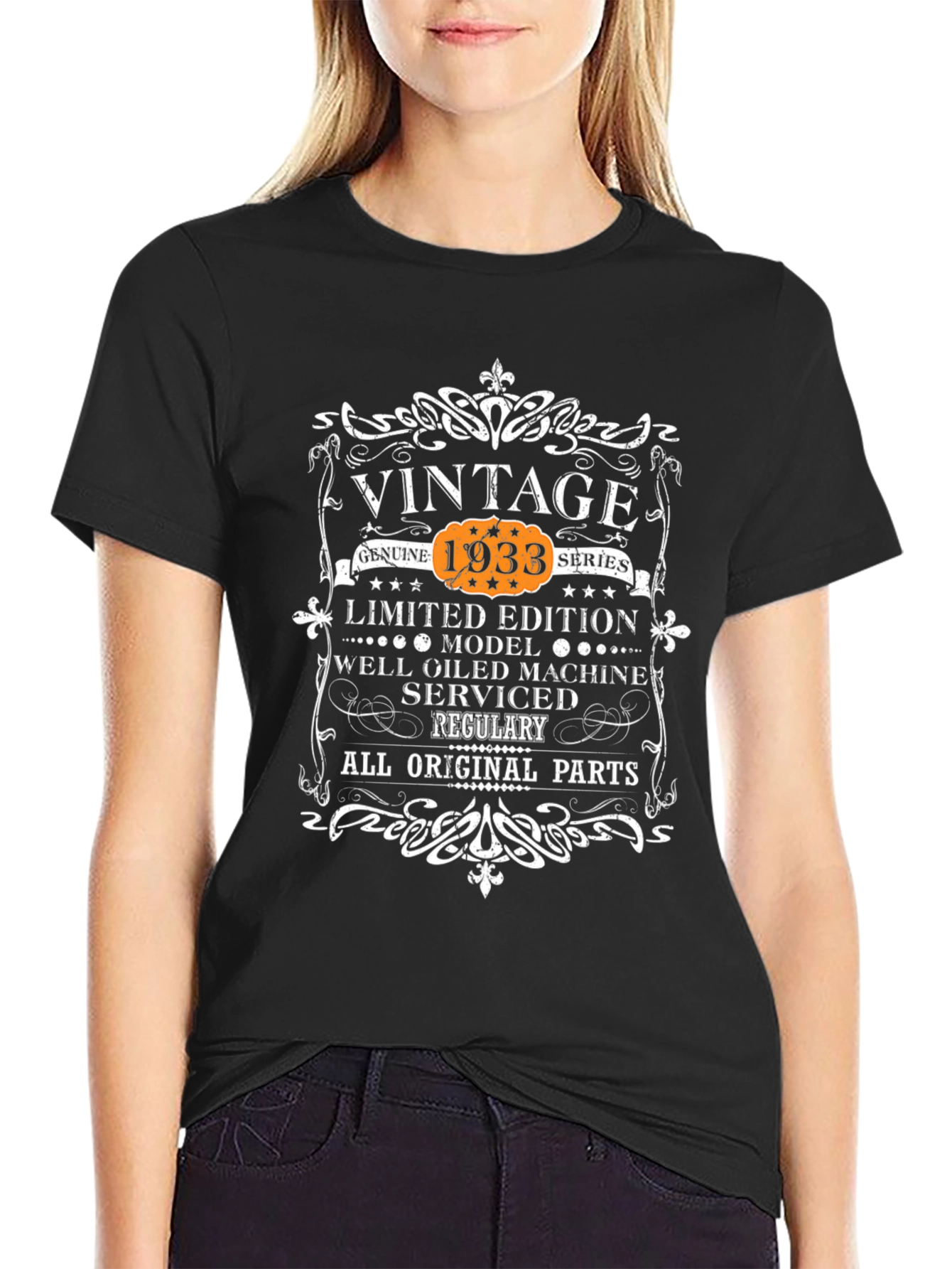 Black Vintage 1933 Limited Edition T-Shirt view 2