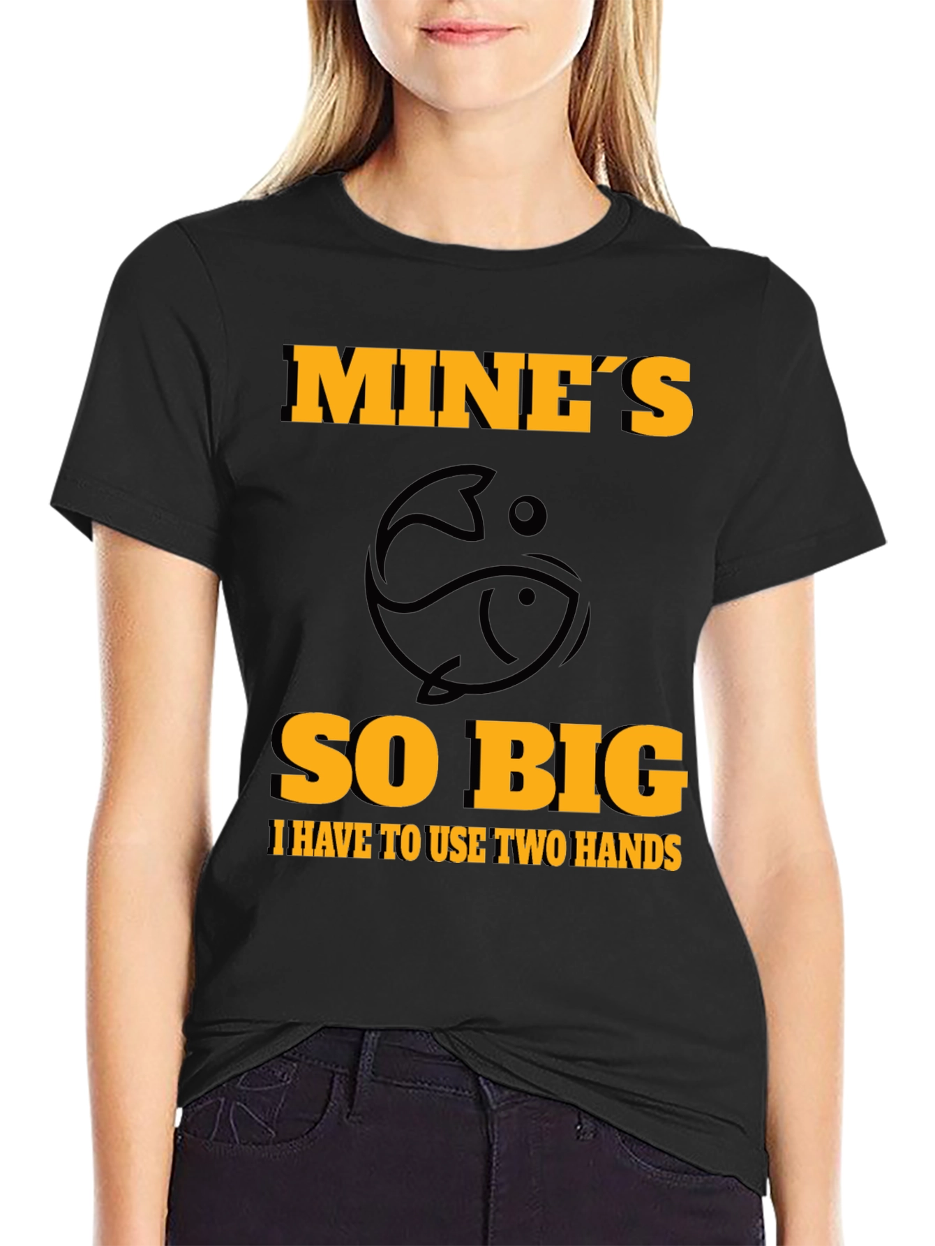 Black Mine's So Big Fishing T-Shirt - Humor Tee view 2