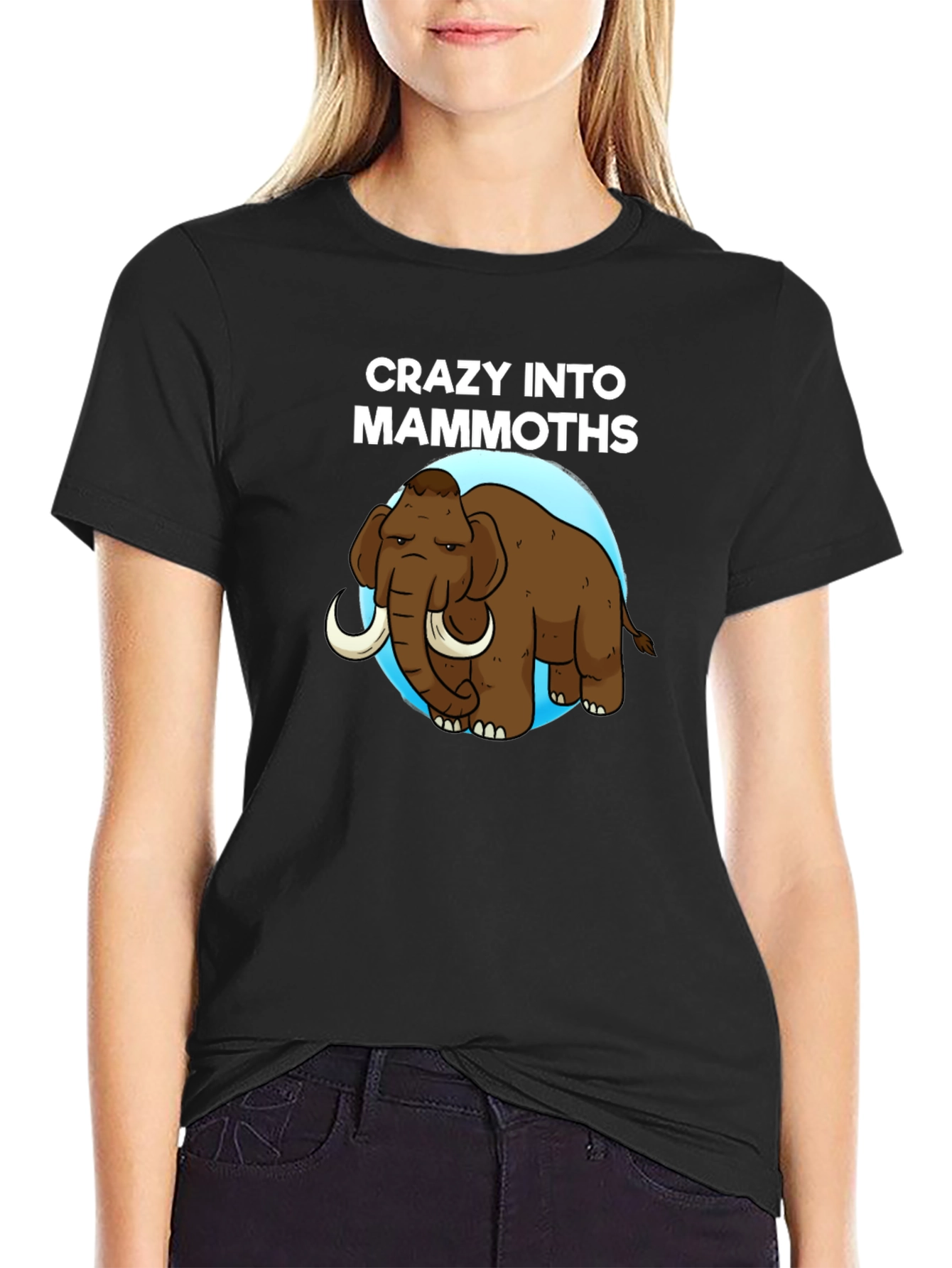 Black Crazy into Mammoths T-Shirt view 2