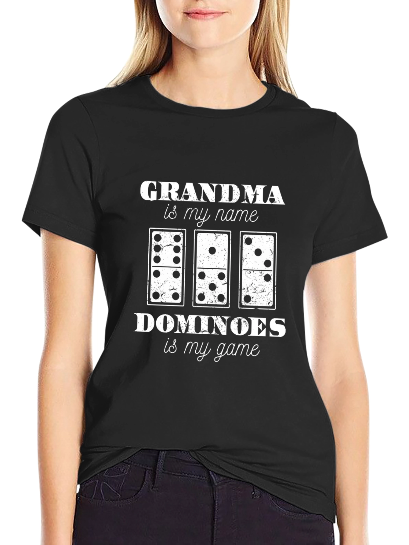 Black Grandma Dominoes Graphic Tee view 2