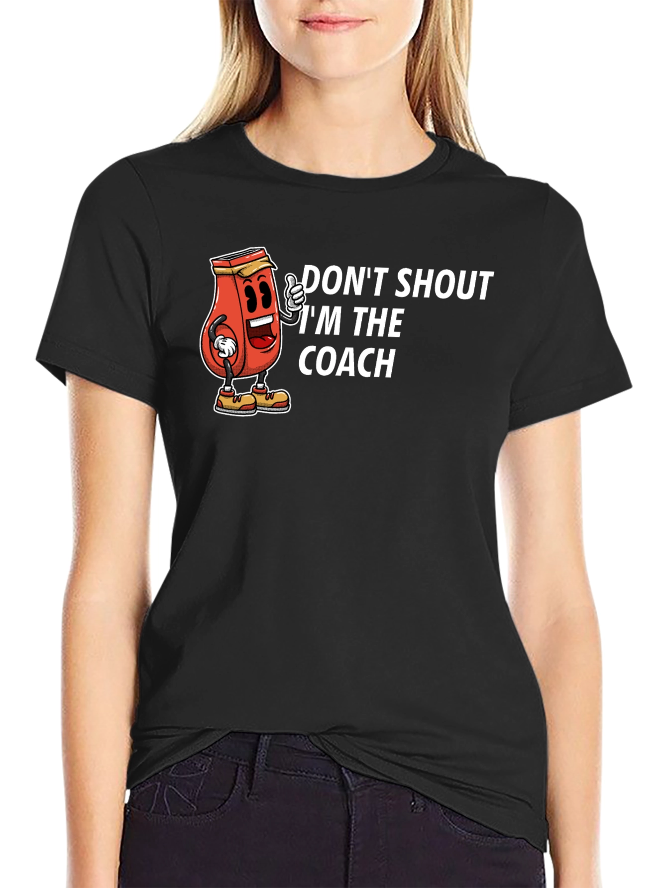 Black Don't Shout I'm The Coach T-Shirt view 2