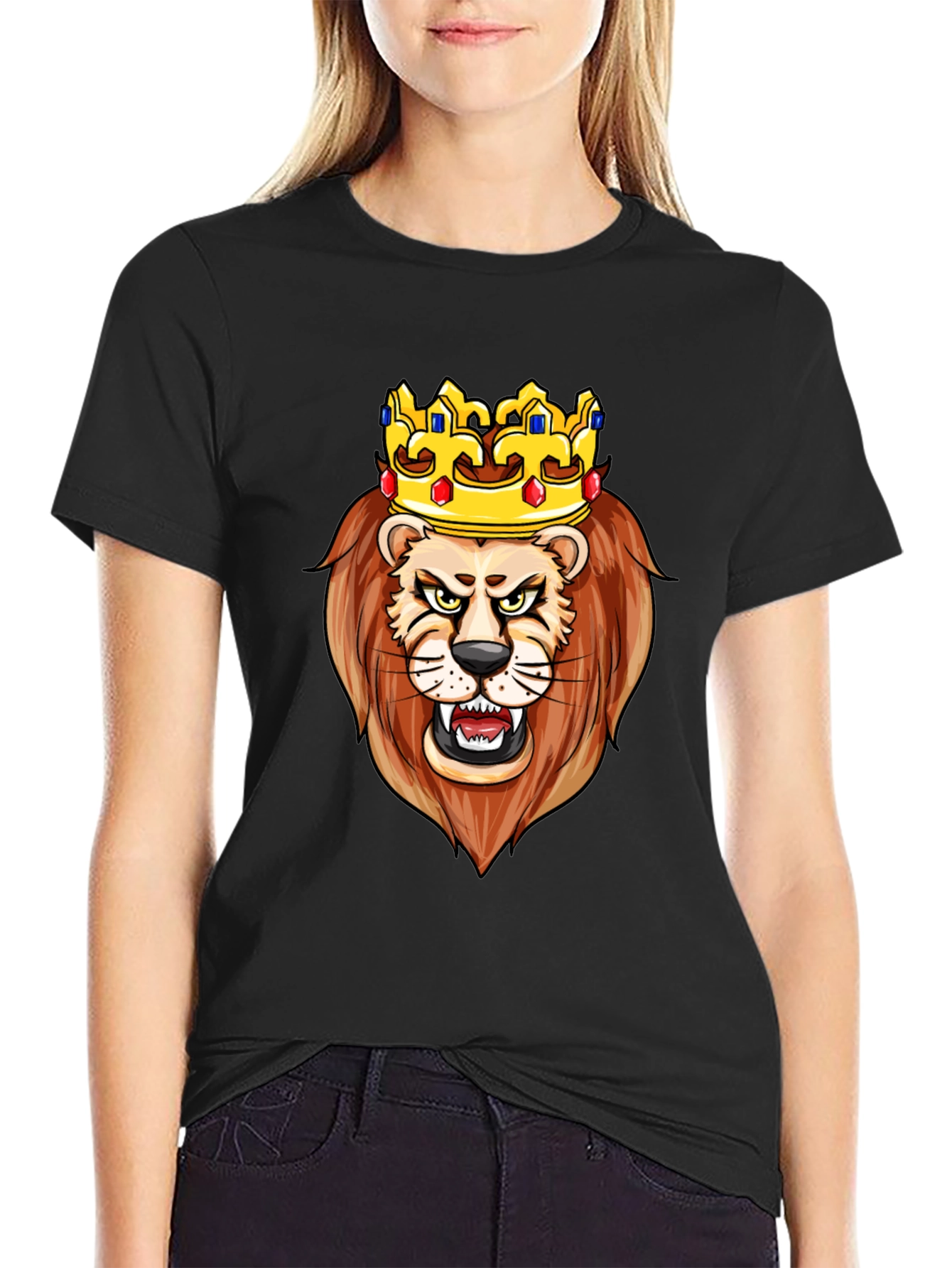 Black Lion King Graphic T-Shirt view 2
