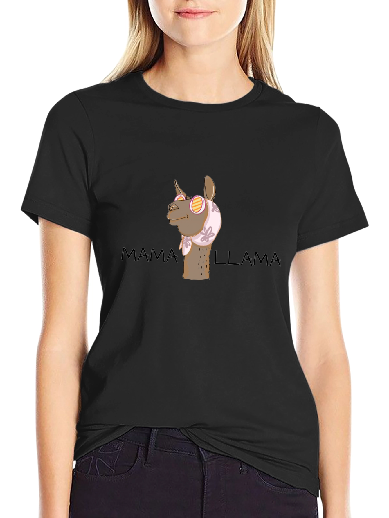 Black Mama Llama Graphic Tee view 2