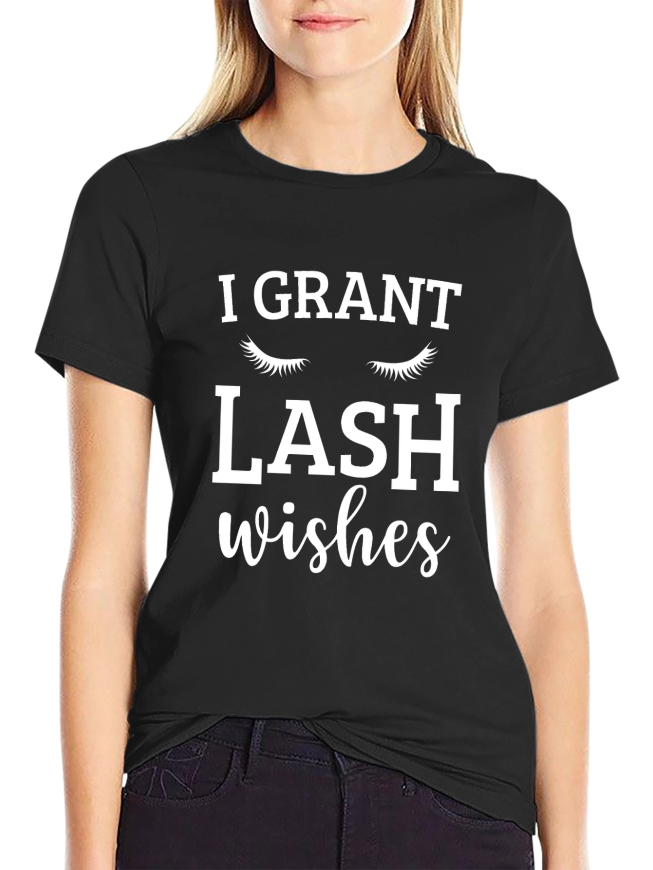 Black I Grant Lash Wishes Graphic Tee view 2
