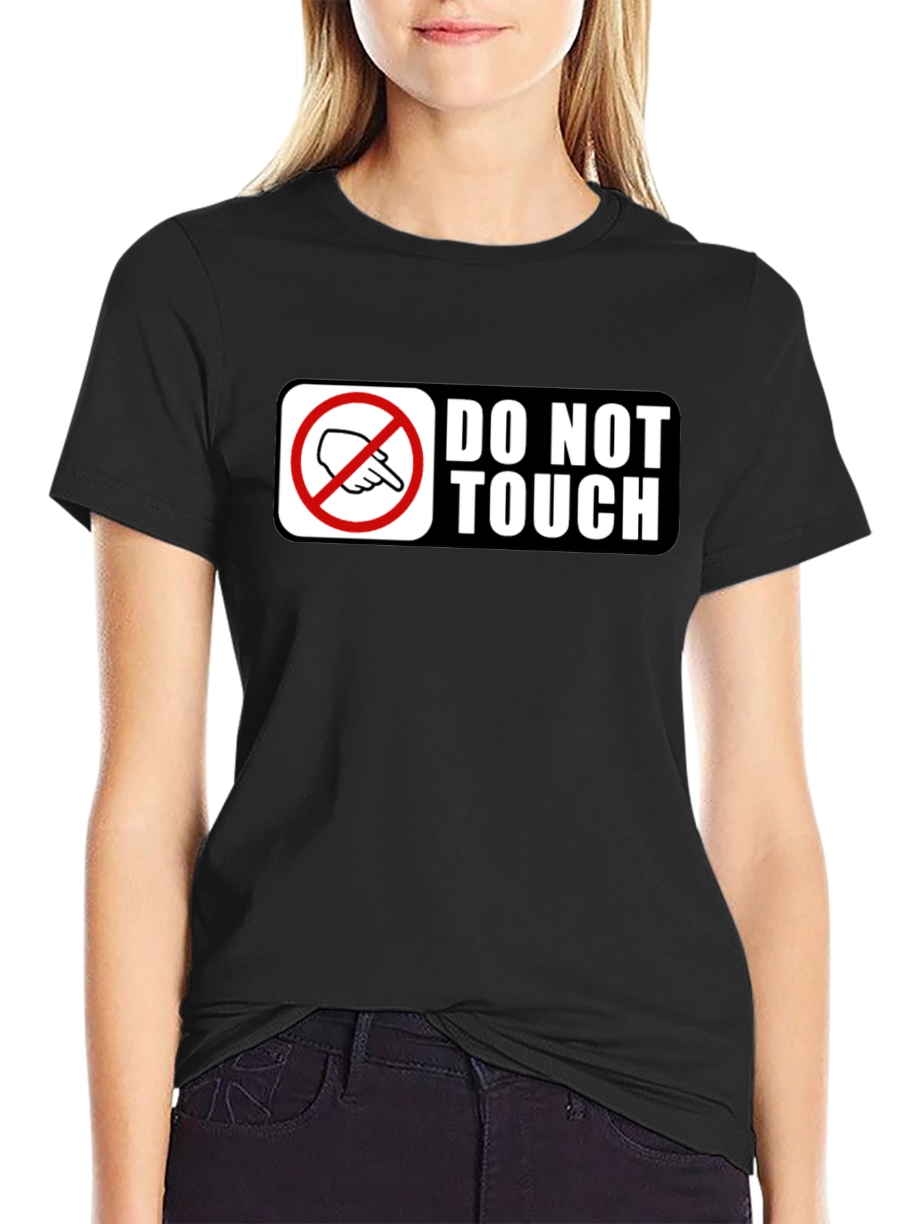 Black Do Not Touch Graphic T-Shirt view 2