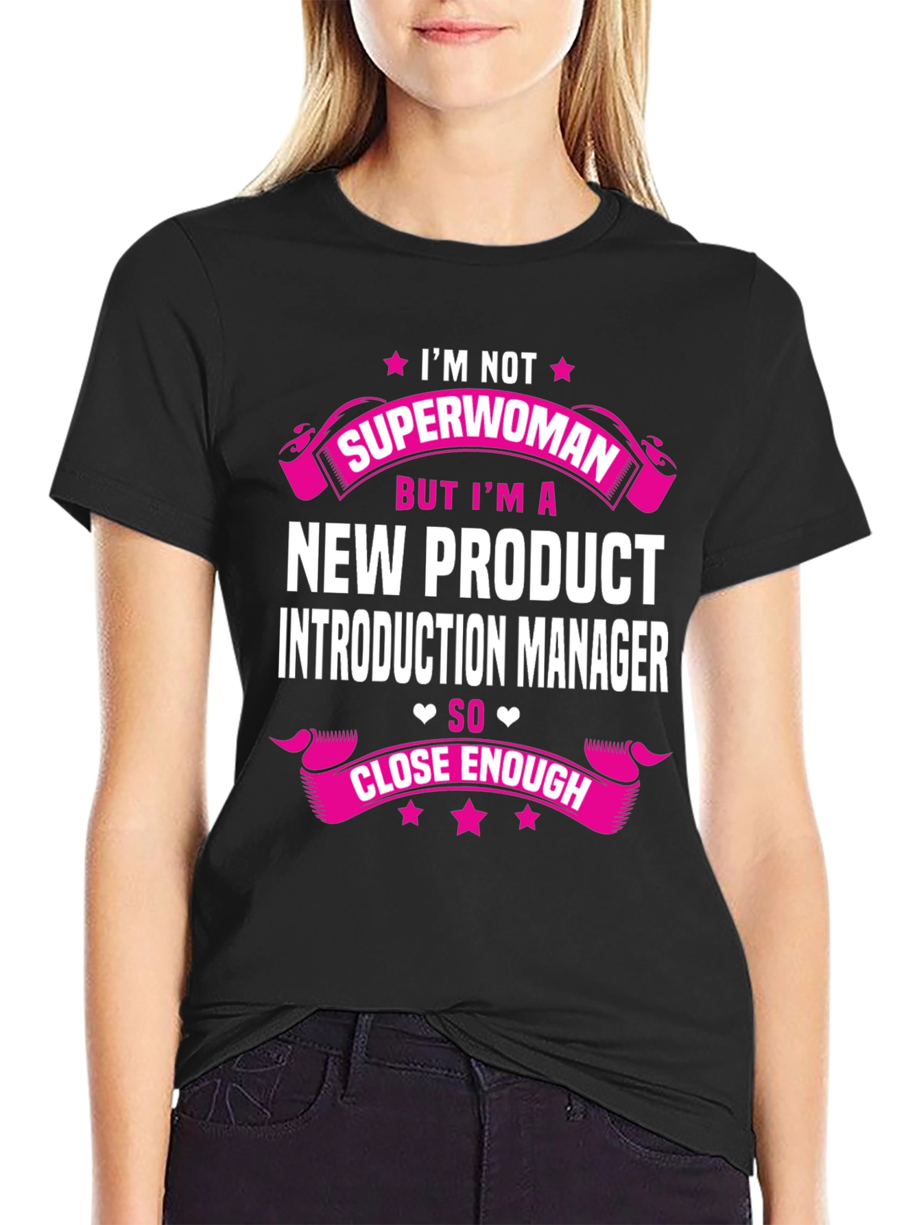 Black New Product Introduction Manager T-Shirt view 2
