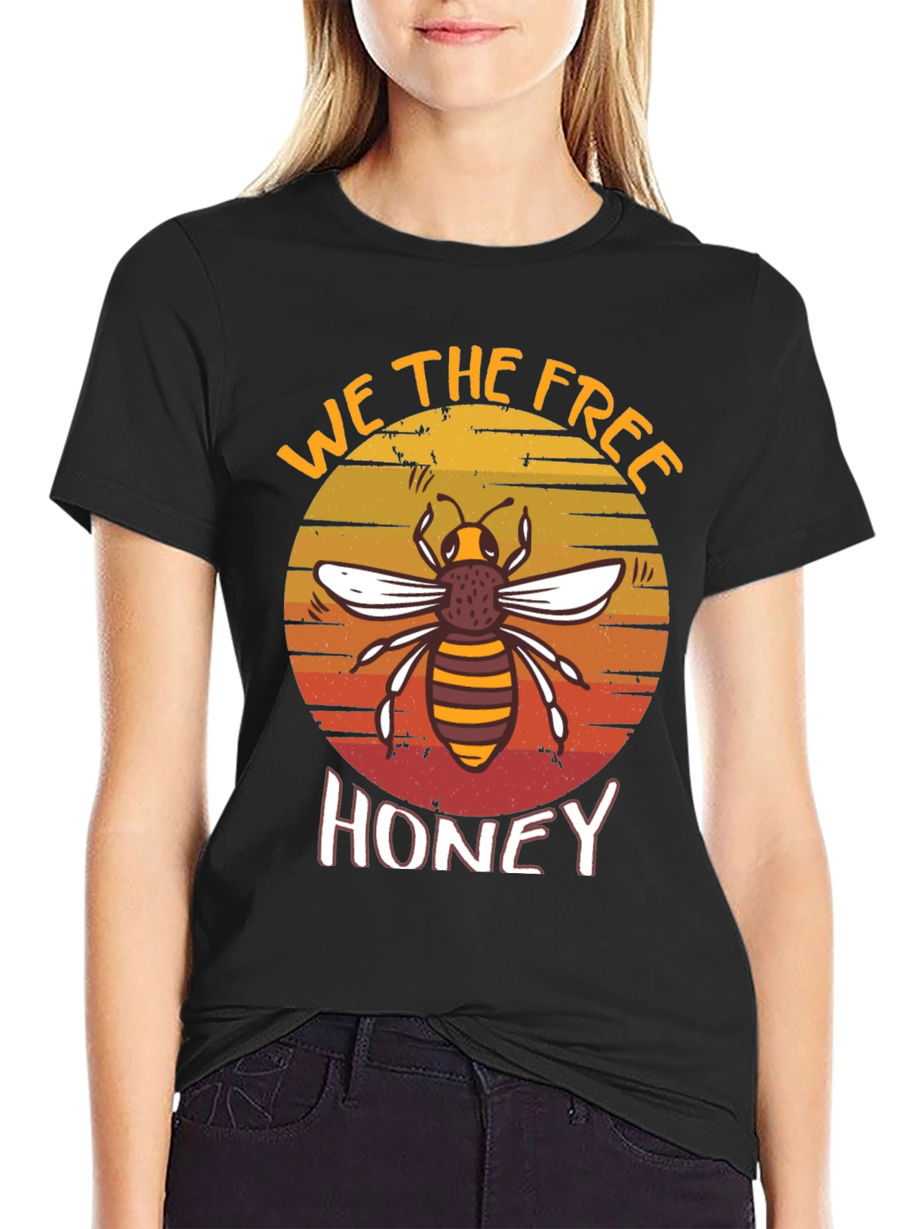 Black We the Free Honey Bee Graphic Tee view 2
